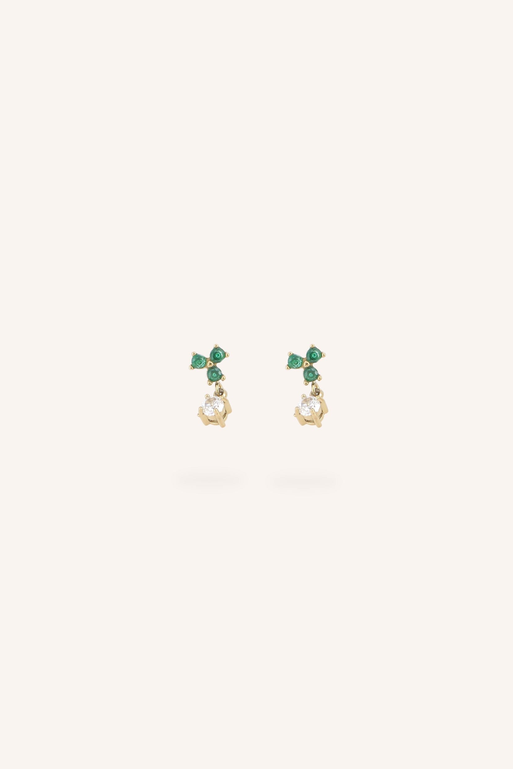 Boucles Bohm Paris - Norya Boucles d'oreilles à puces Bohm Paris Vert 