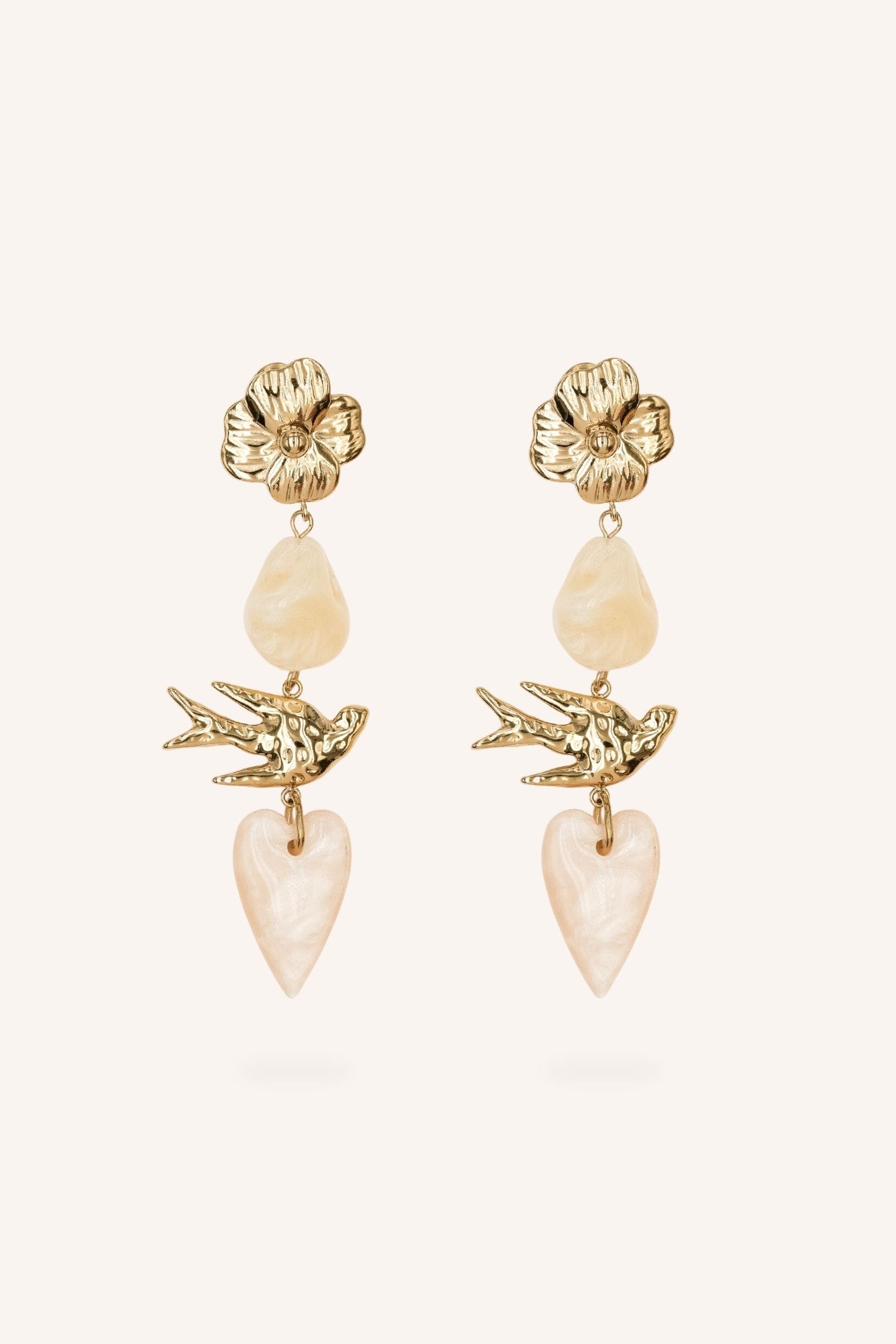 Boucles Bohm Paris - Oceya Boucles d'oreilles pendantes Bohm Paris Beige 