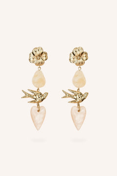Boucles Bohm Paris - Oceya Boucles d'oreilles pendantes Bohm Paris Beige 