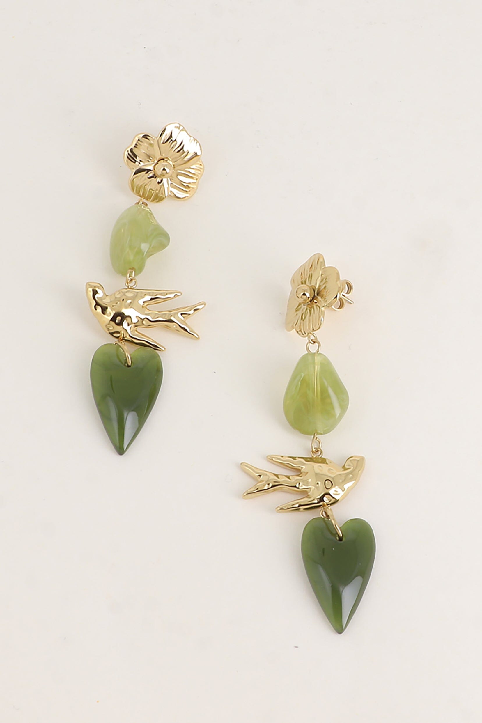 Boucles Bohm Paris - Oceya Boucles d'oreilles pendantes Bohm Paris Kaki 