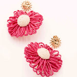 Boucles Bohm Paris - Ondalya Boucles D'oreilles pendantes Bohm Paris Fuchsia 