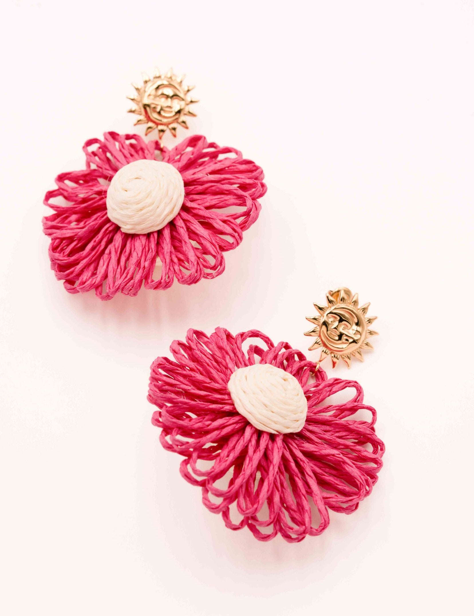 Boucles Bohm Paris - Ondalya Boucles D'oreilles pendantes Bohm Paris Fuchsia 