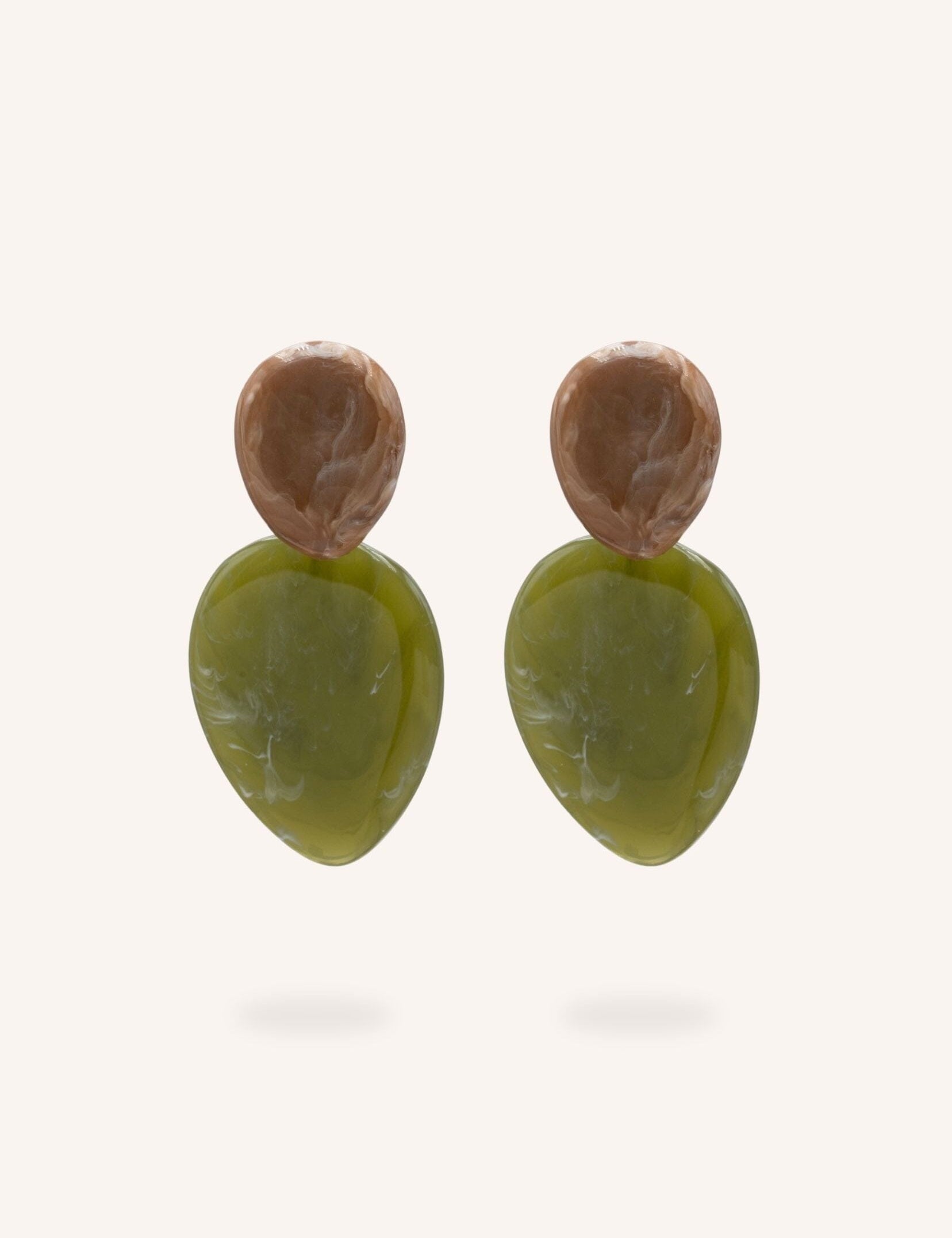 Boucles Bohm Paris - Orphéa Boucles d'oreilles pendantes Bohm Paris Olive 