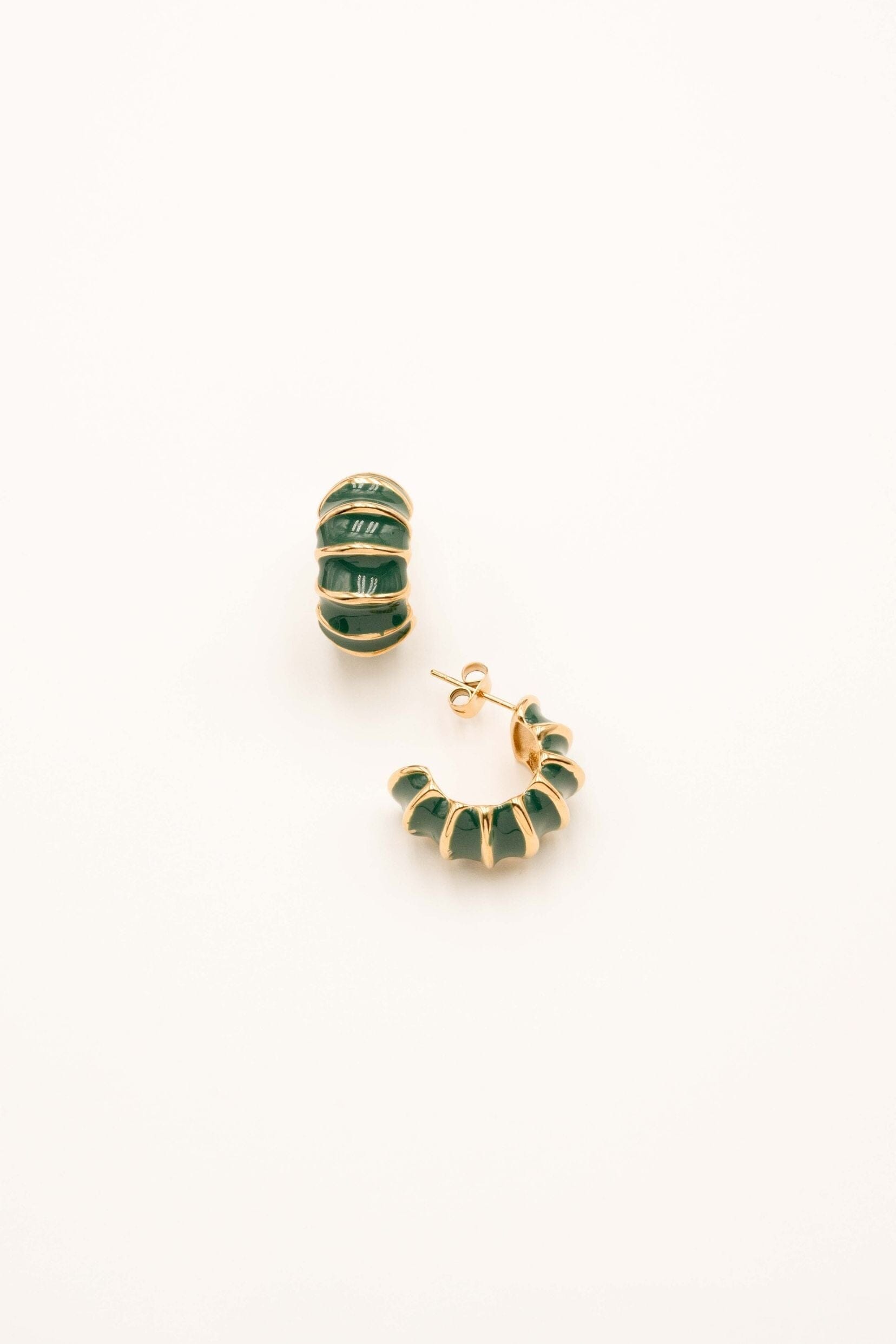 Boucles Bohm Paris - Romy Boucles D'oreilles Bohm Paris Vert foncé résine 