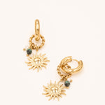Boucles Bohm Paris - Rosaline Boucles d'oreilles type créoles Bohm Paris Turquoise africaine 