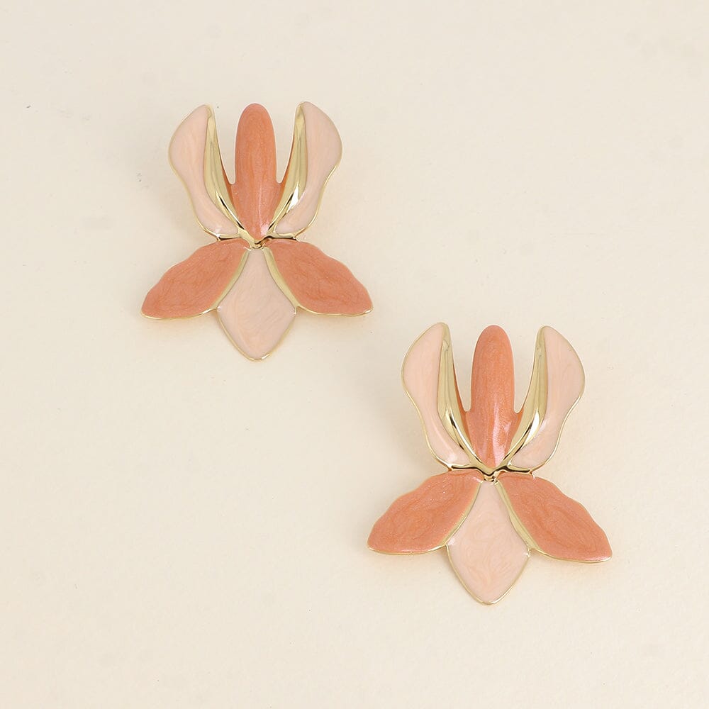 Boucles Bohm Paris - Sélia Boucles d'oreilles à puces Bohm Paris Corail 