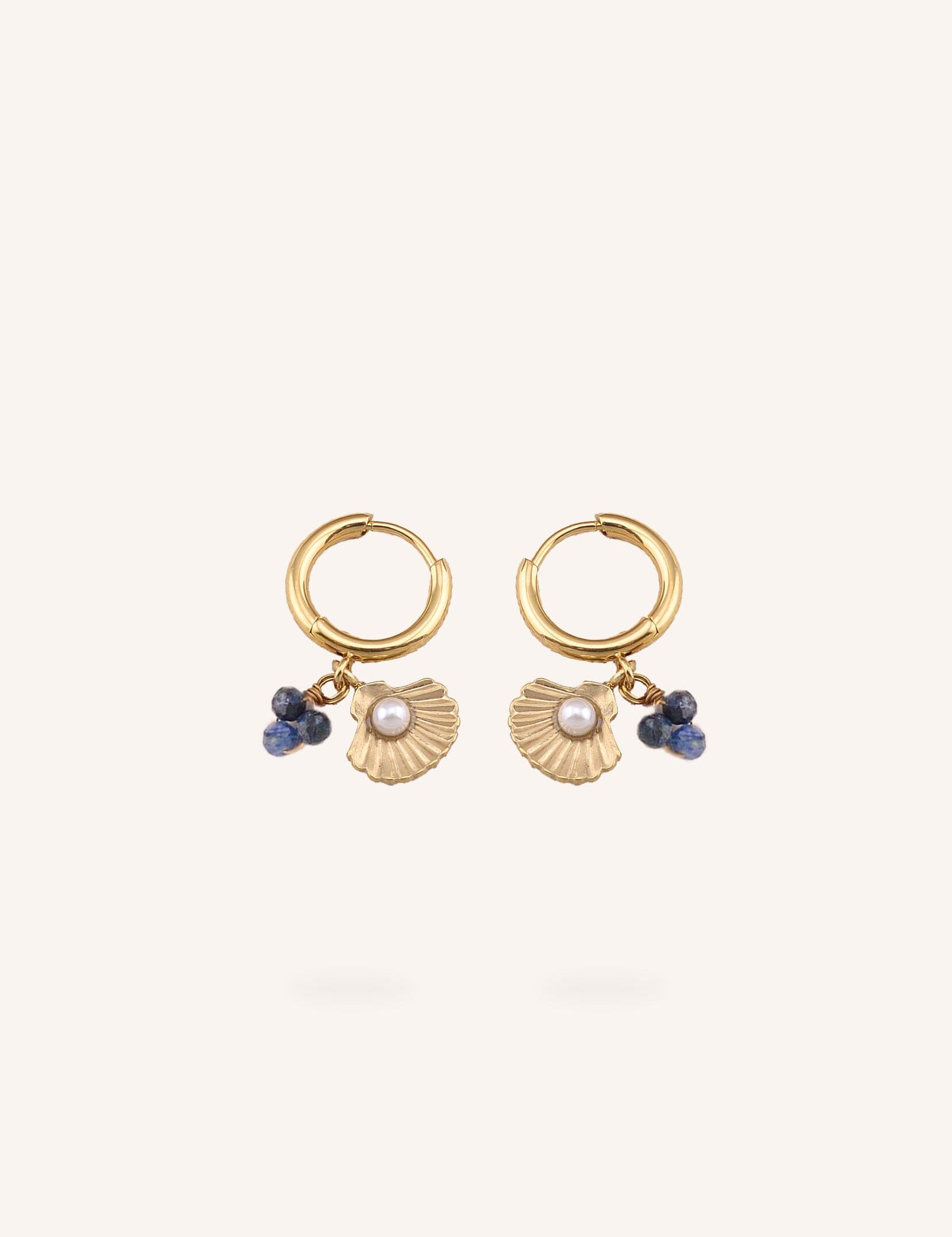 Boucles Bohm Paris - Selya Boucles d'oreilles type Créoles Bohm Paris Sodalite 