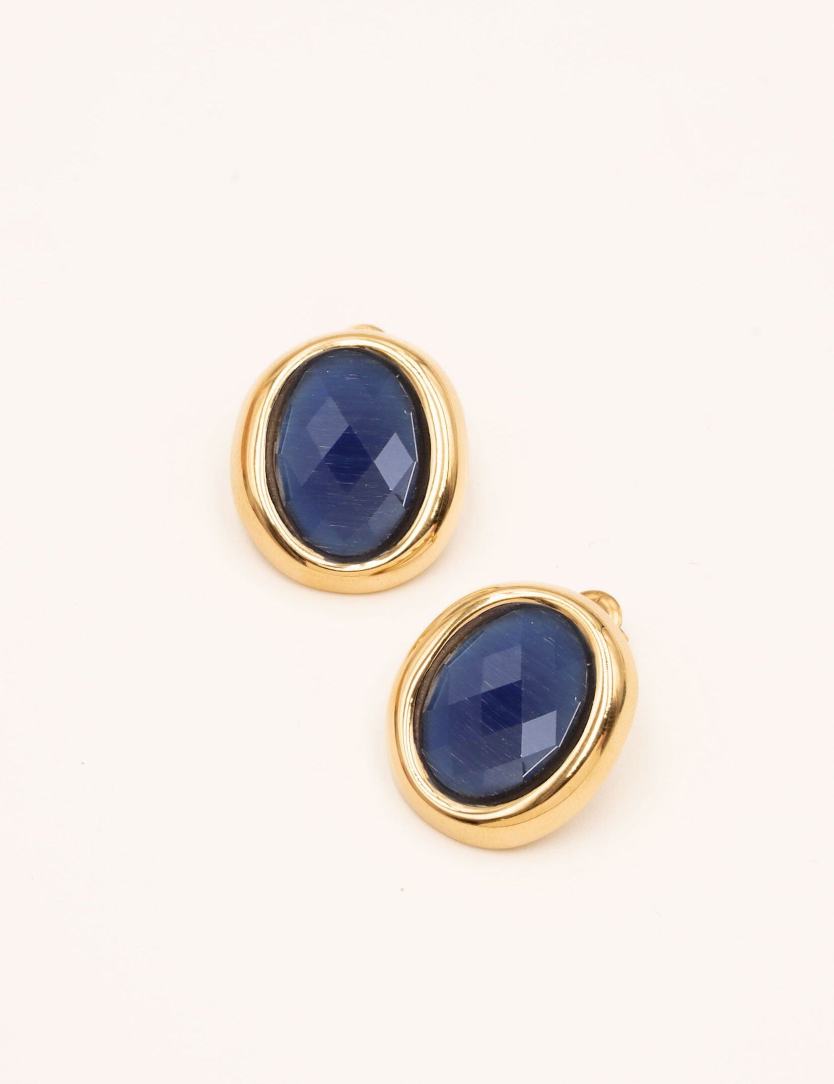 Boucles Bohm Paris - Siris Boucles d'oreilles à Puces Bohm Paris Bleu oeil de chat 