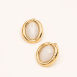 Boucles Bohm Paris - Siris Boucles d'oreilles à Puces Bohm Paris Quartz Blanc 