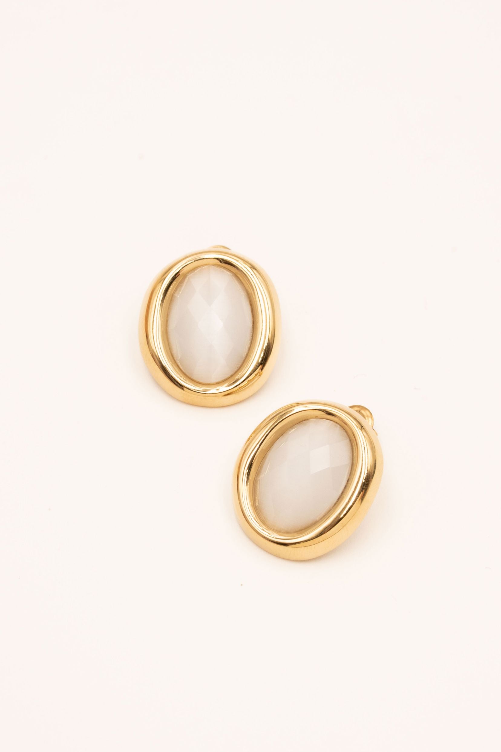 Boucles Bohm Paris - Siris Boucles d'oreilles à Puces Bohm Paris Quartz Blanc 