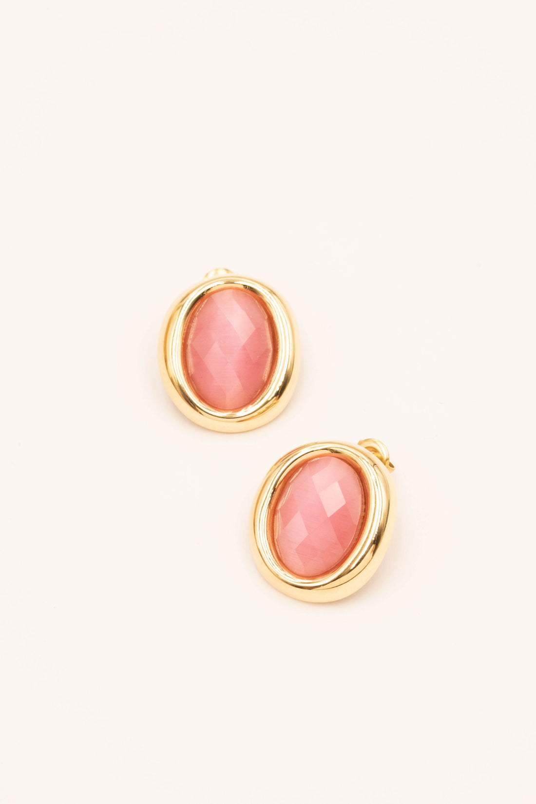 Boucles Rouge Grenade — Léna — Rose acétate, vue 3