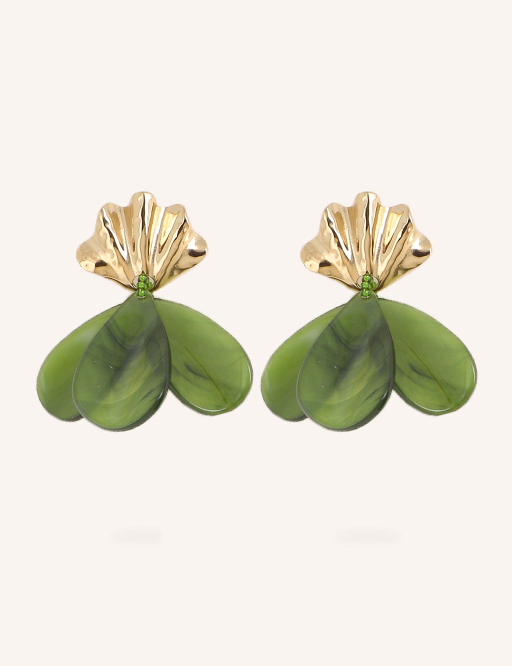 Boucles Bohm Paris - Sohéa Boucles d'oreilles pendantes Bohm Paris Kaki 