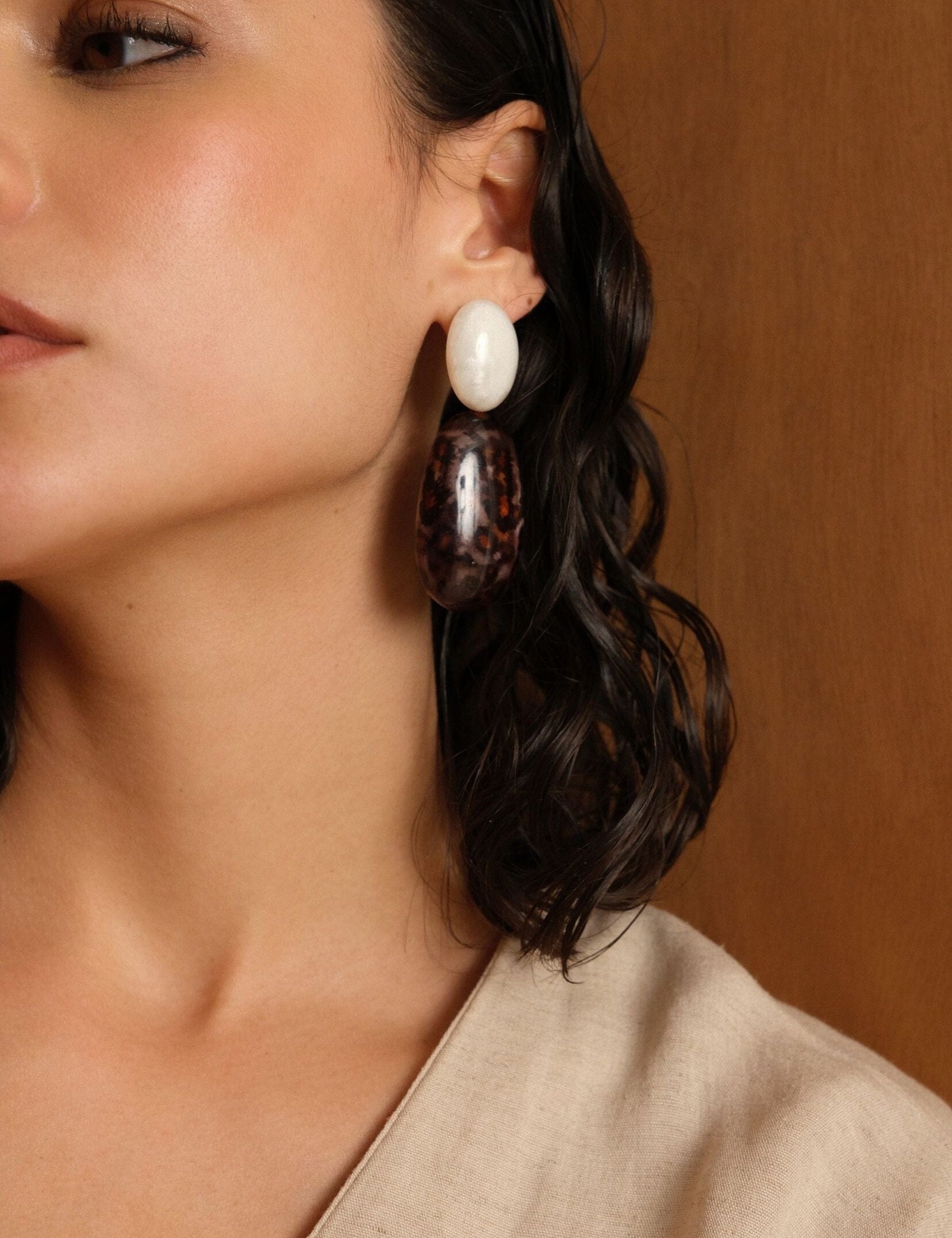 Boucles Bohm Paris - Soléandre Léopard Boucles d'oreilles pendantes Bohm Paris 