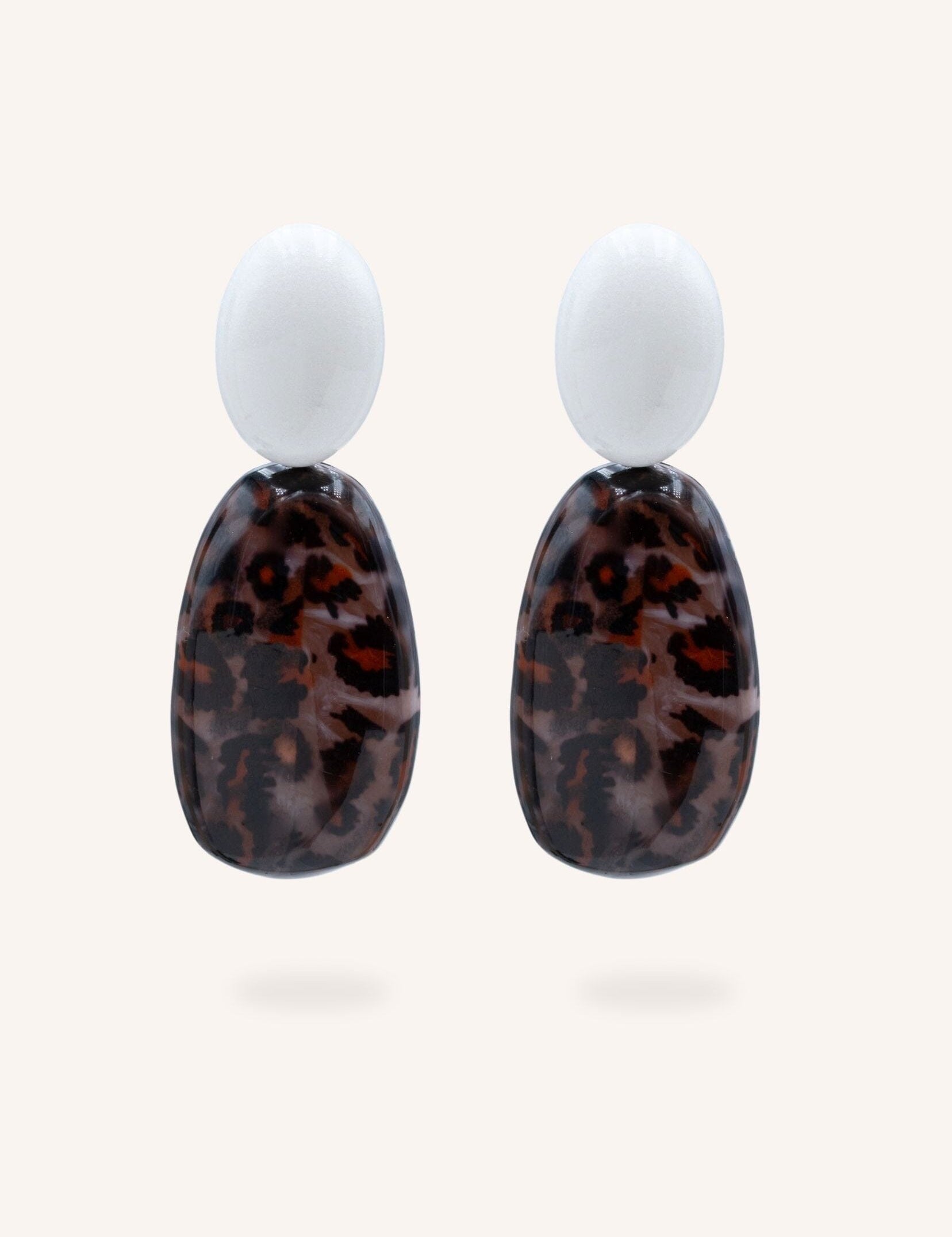 Boucles Bohm Paris - Soléandre Léopard Boucles d'oreilles pendantes Bohm Paris Leopard gris 