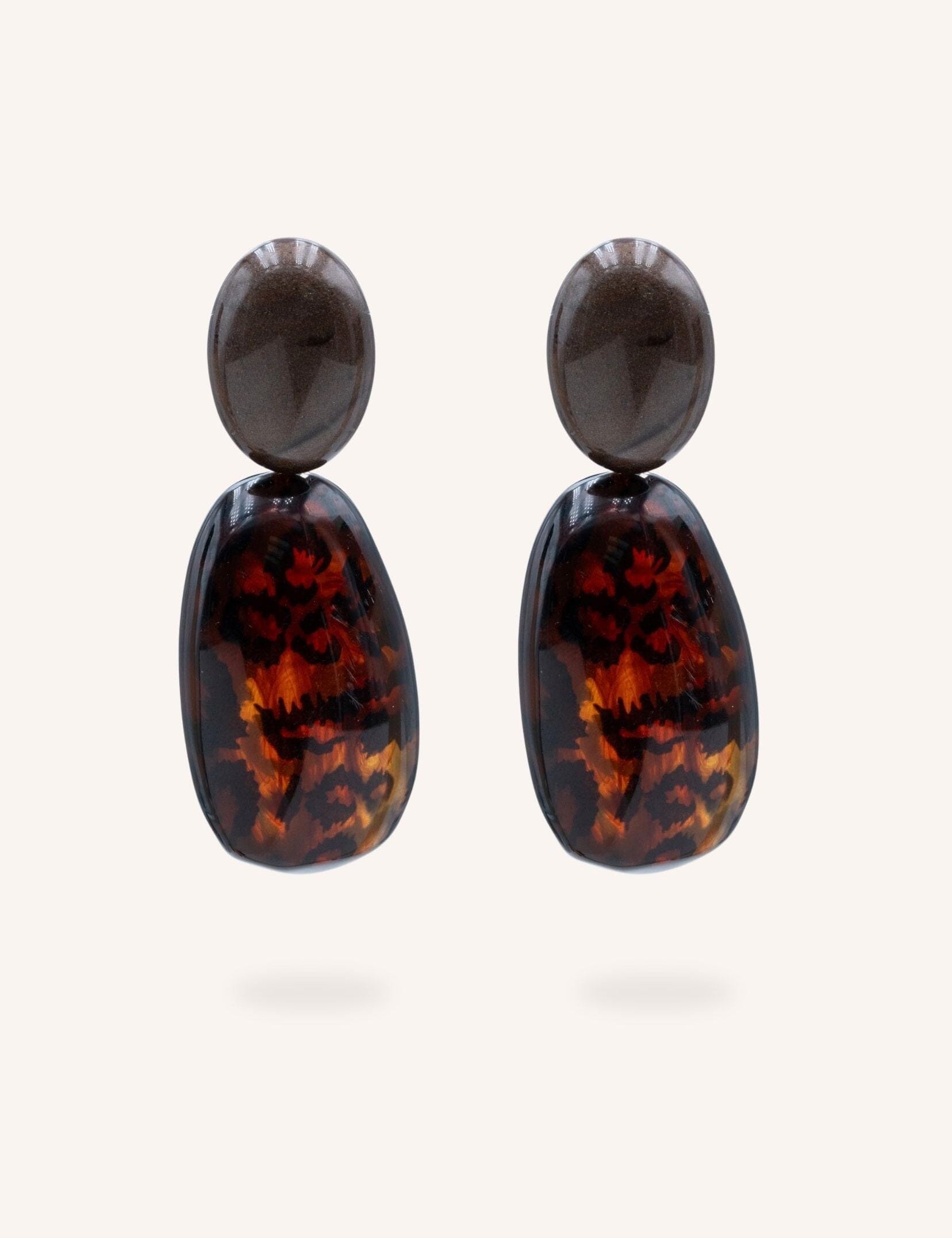 Boucles Bohm Paris - Soléandre Léopard Boucles d'oreilles pendantes Bohm Paris Leopard marron 