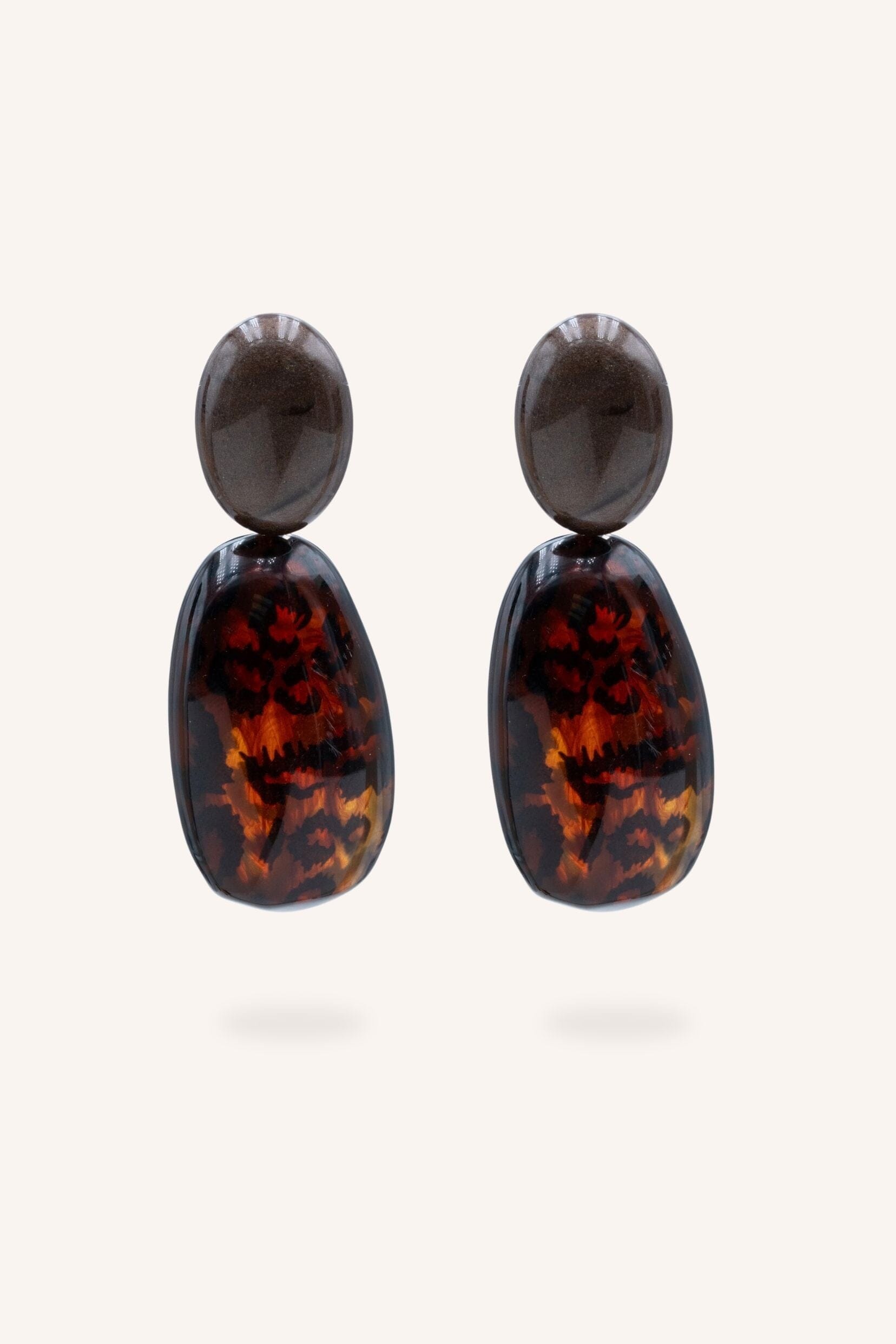 Boucles Bohm Paris - Soléandre Léopard Boucles d'oreilles pendantes Bohm Paris Leopard marron 