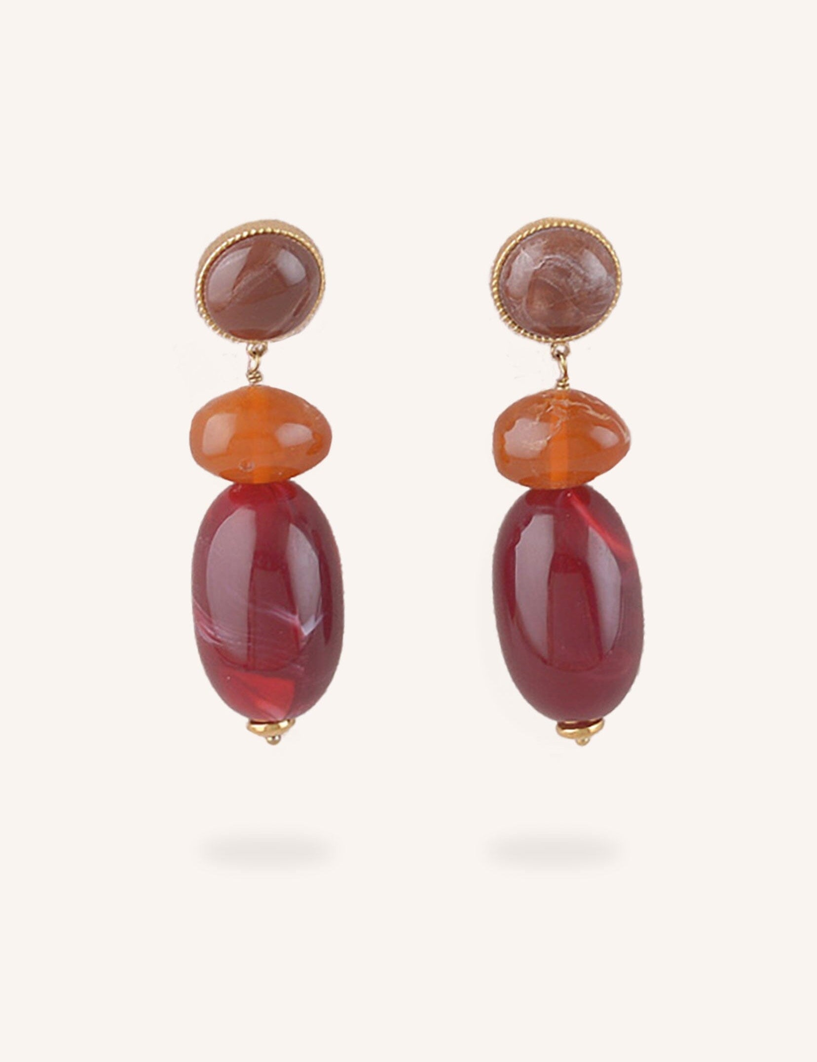 Boucles Bohm Paris - Solévia Boucles d'oreilles pendantes Bohm Paris Fuchsia 