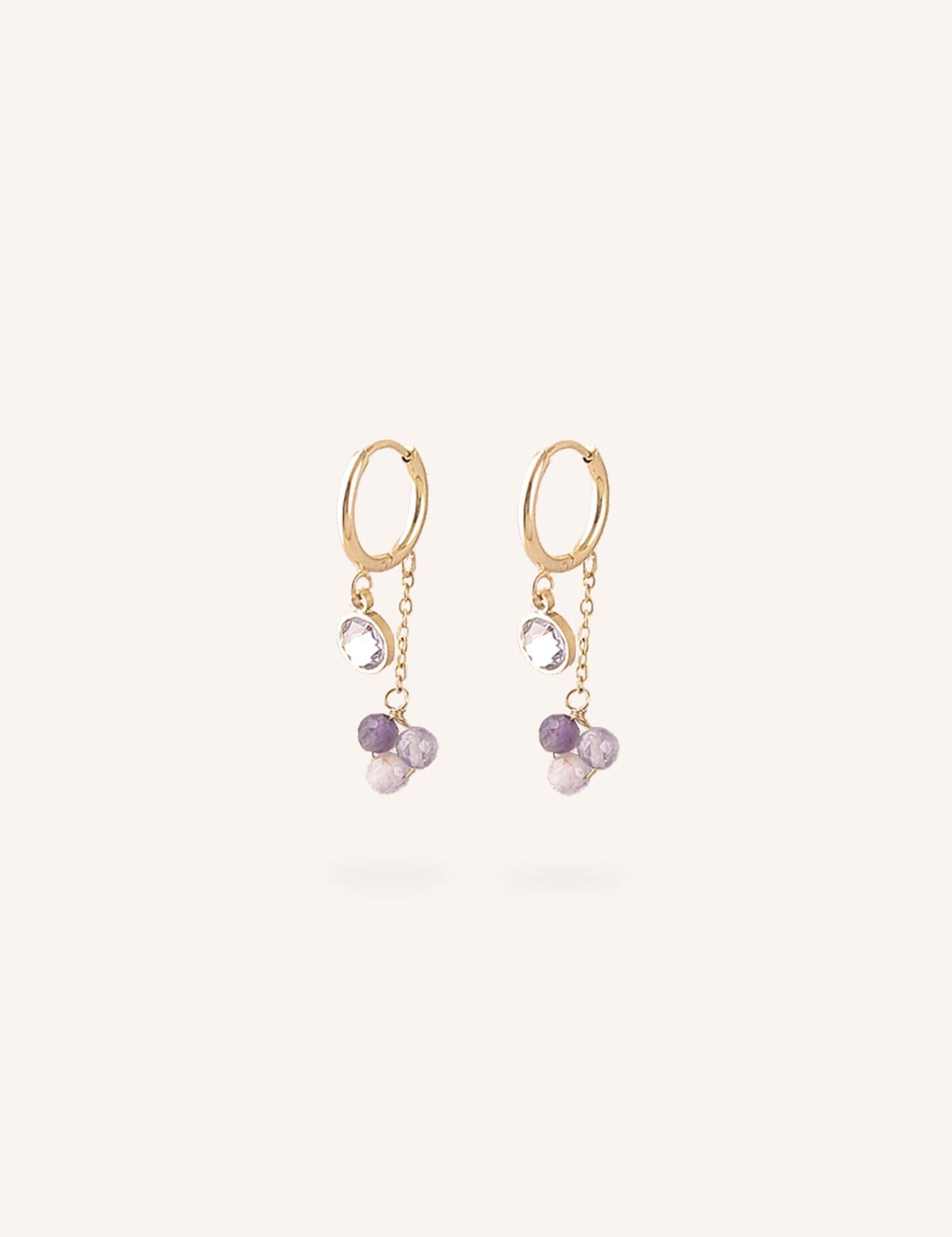 Boucles Bohm Paris - Soly Boucles d'oreilles Bohm Paris Améthyste 