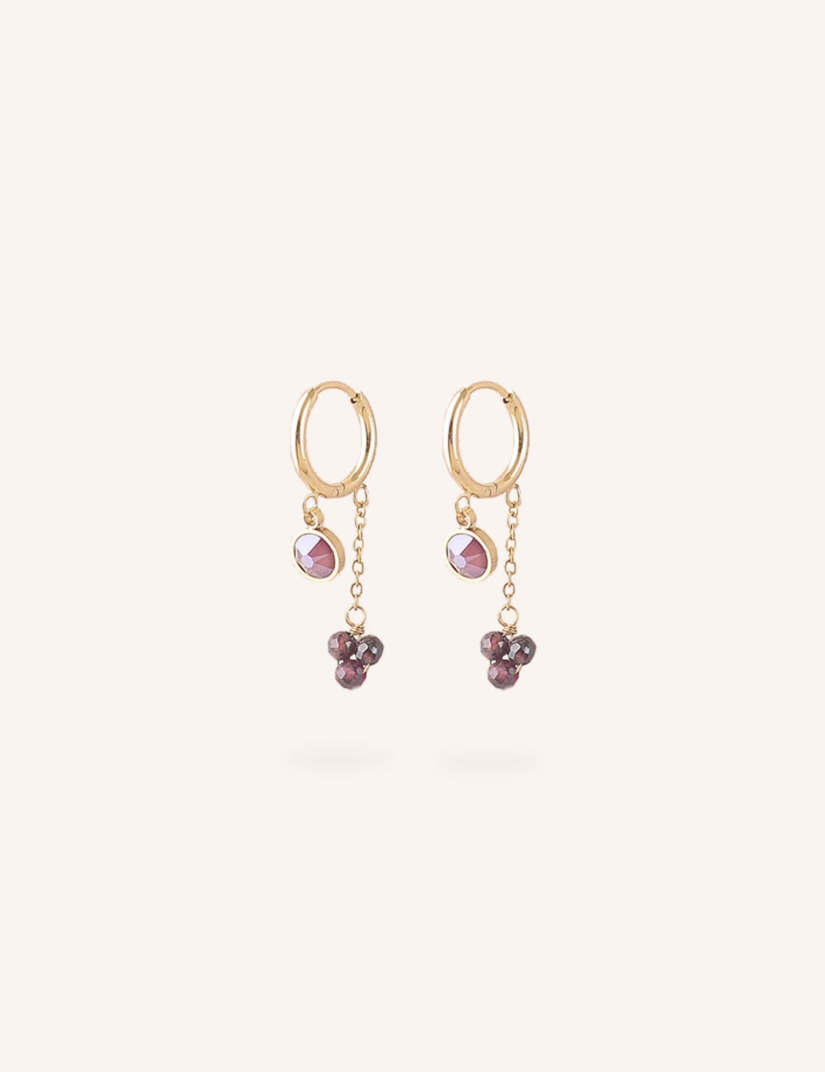 Boucles Bohm Paris - Soly Boucles d'oreilles Bohm Paris Grenat 