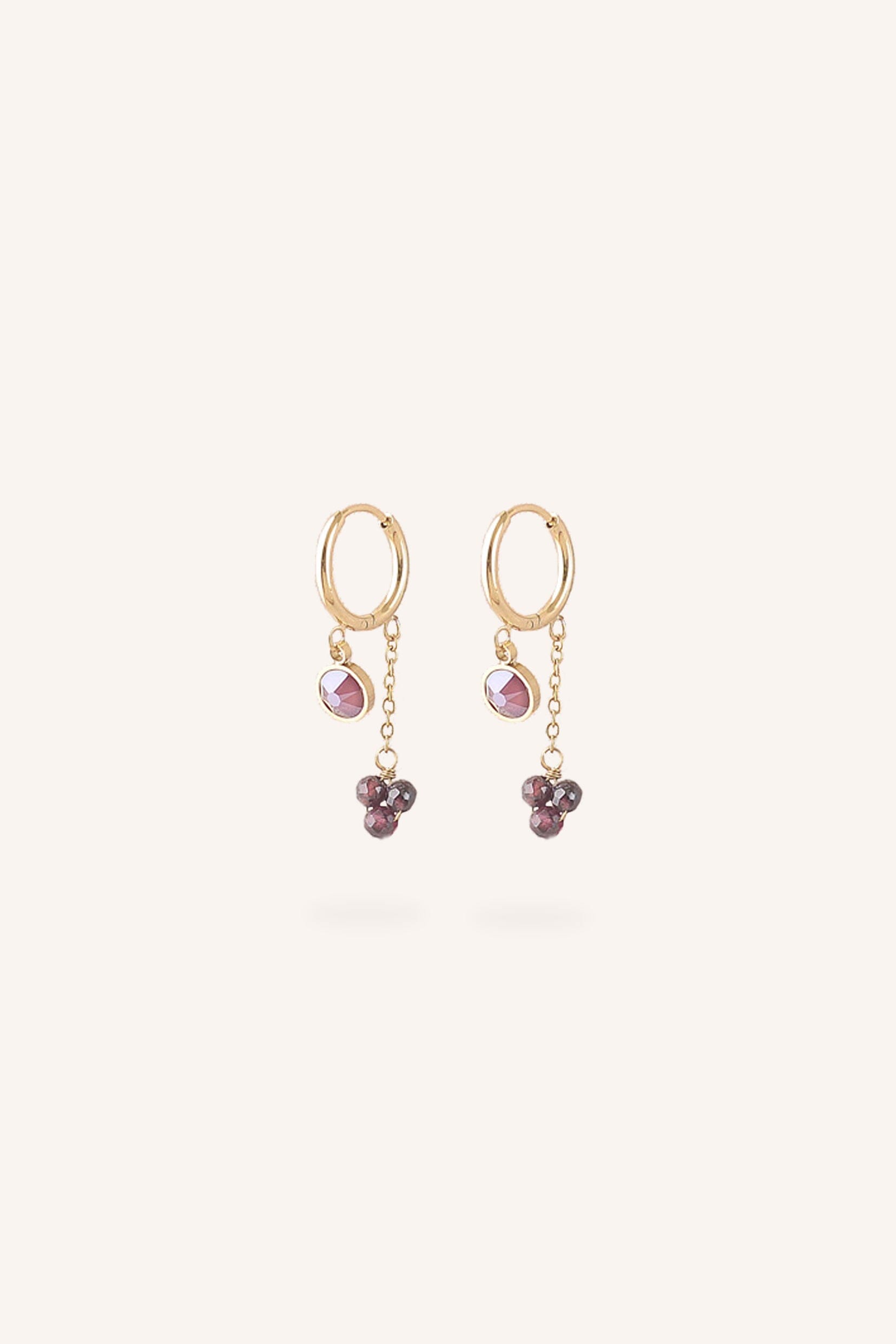 Boucles Bohm Paris - Soly Boucles d'oreilles Bohm Paris Grenat 