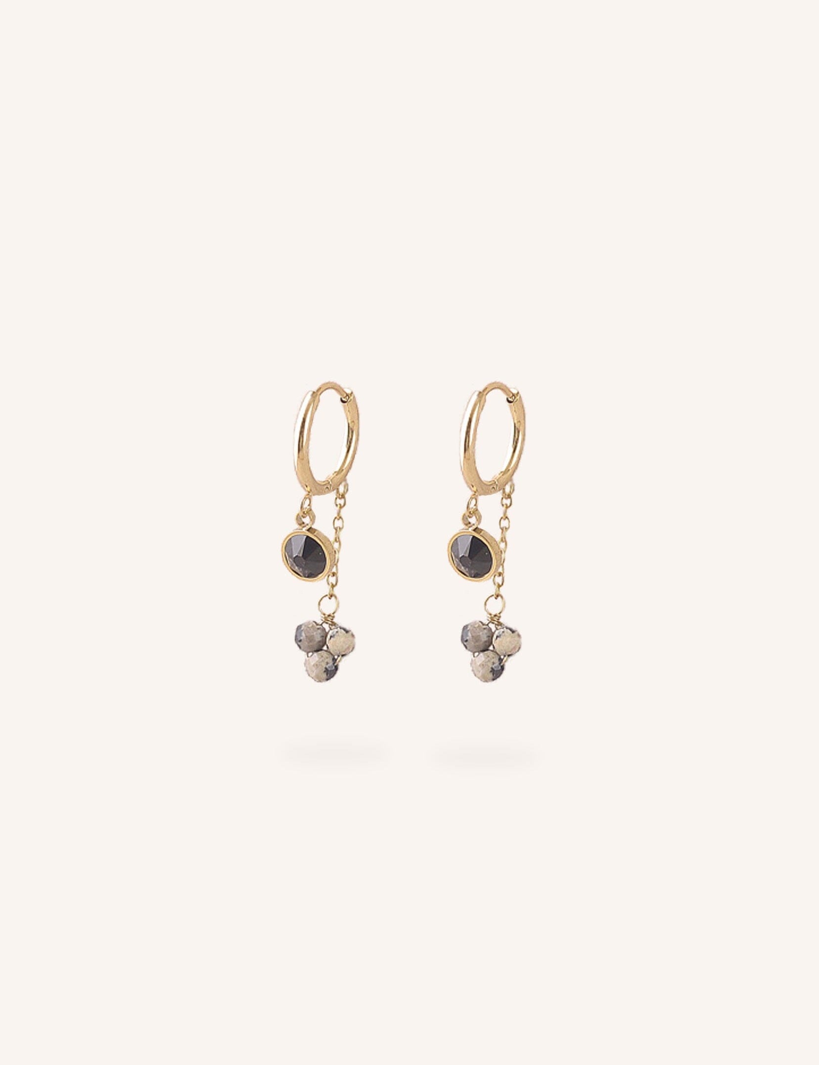 Boucles Bohm Paris - Soly Boucles d'oreilles Bohm Paris Jaspe dalmatien 