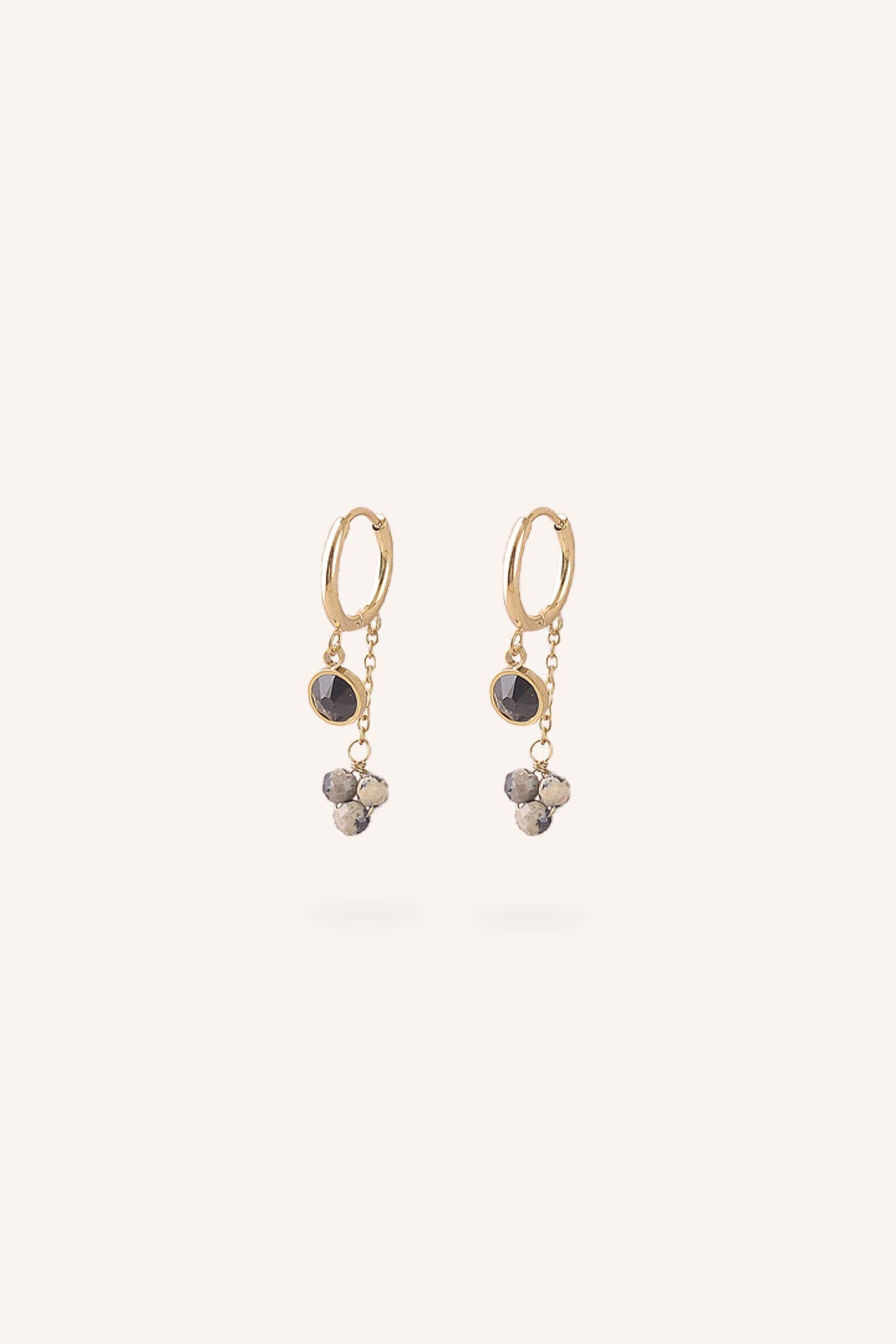 Boucles Bohm Paris - Soly Boucles d'oreilles Bohm Paris Jaspe dalmatien 
