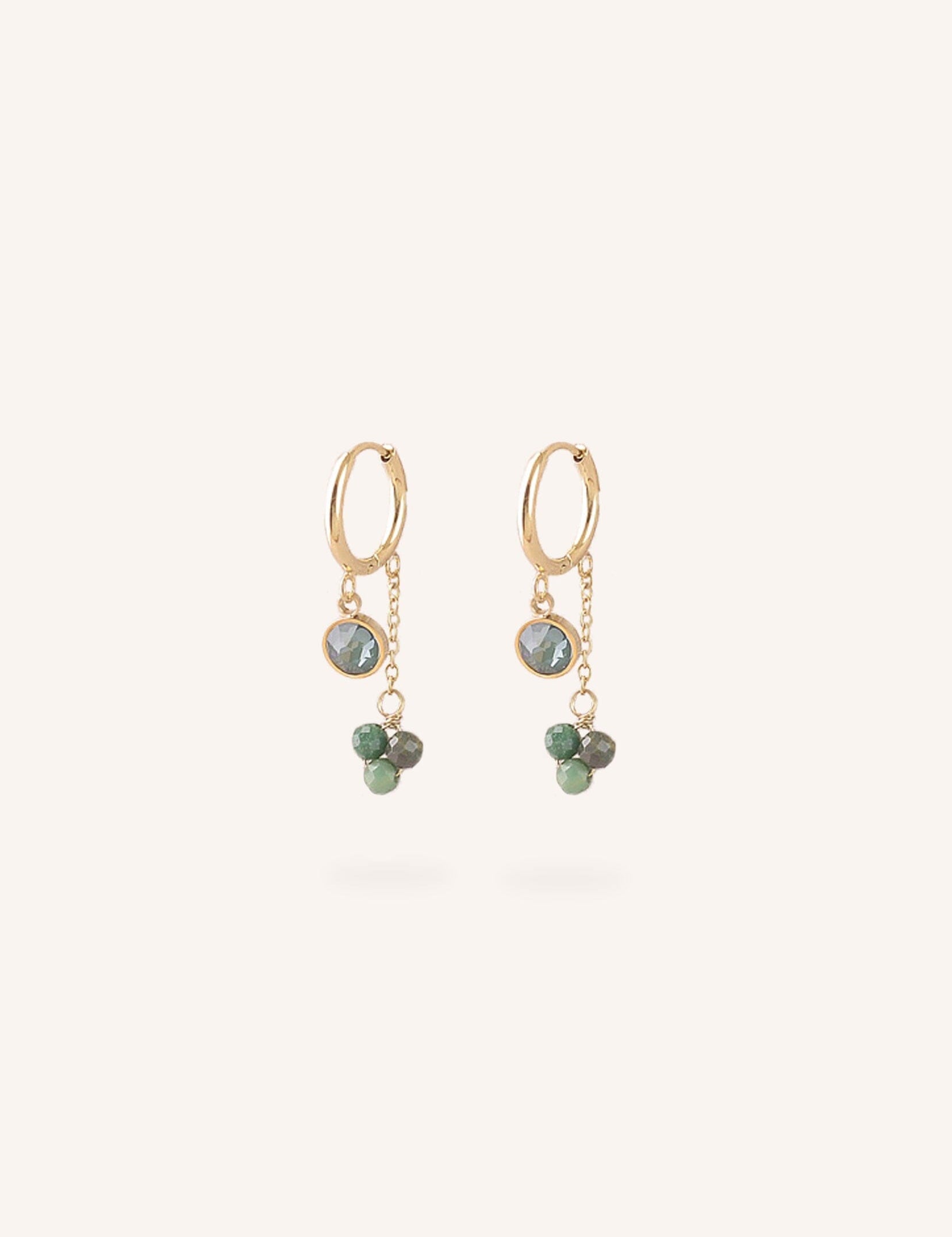 Boucles Bohm Paris - Soly Boucles d'oreilles Bohm Paris Jaspe vert 