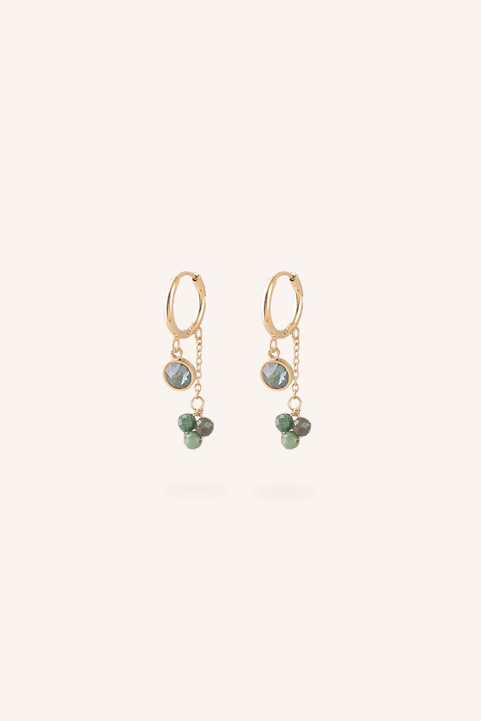 Boucles Bohm Paris - Soly Boucles d'oreilles Bohm Paris Jaspe vert 