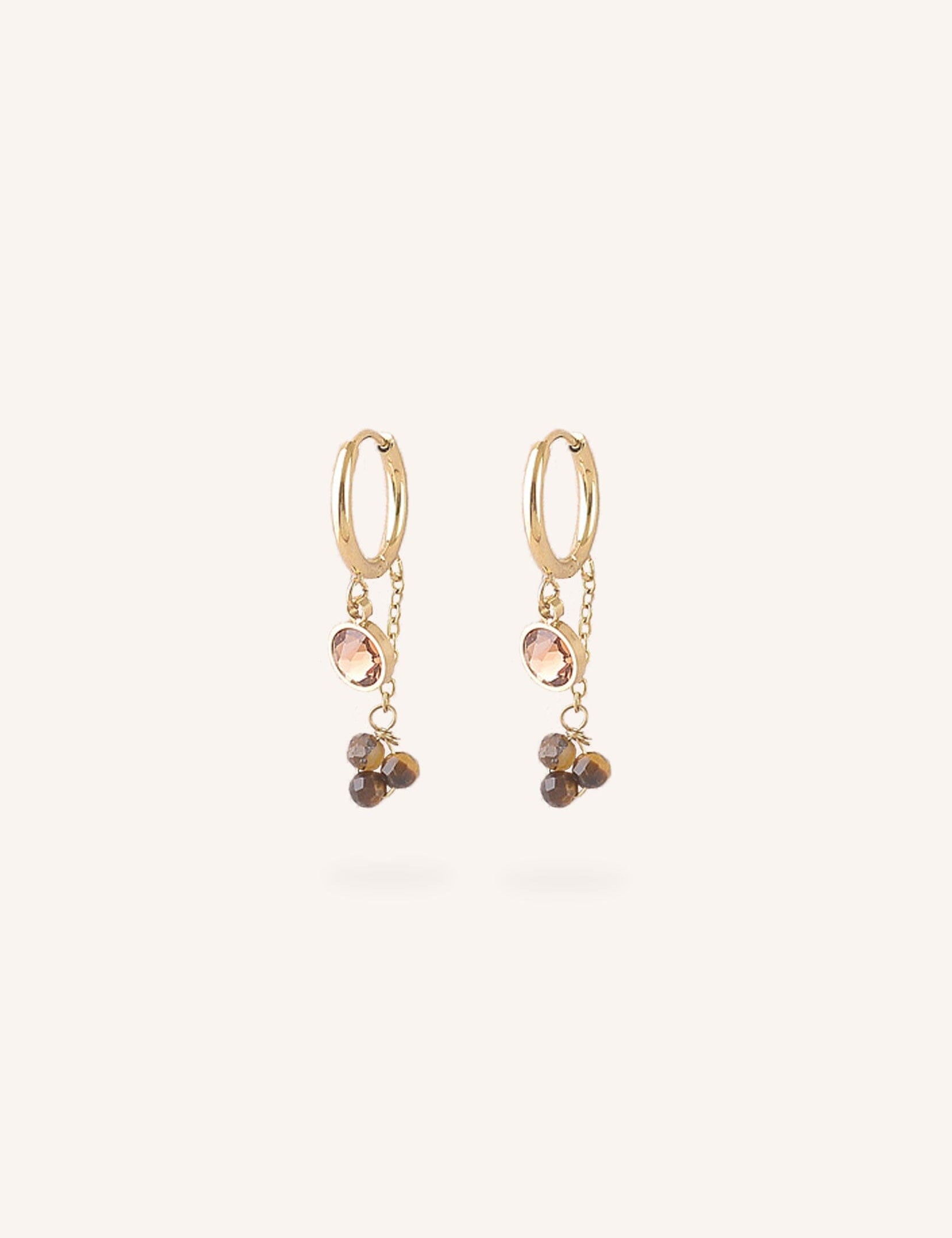 Boucles Bohm Paris - Soly Boucles d'oreilles Bohm Paris Oeil de tigre 