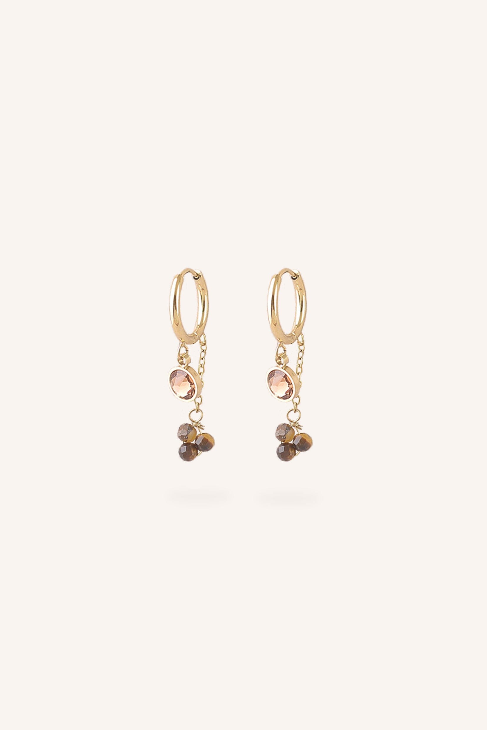 Boucles Bohm Paris - Soly Boucles d'oreilles Bohm Paris Oeil de tigre 