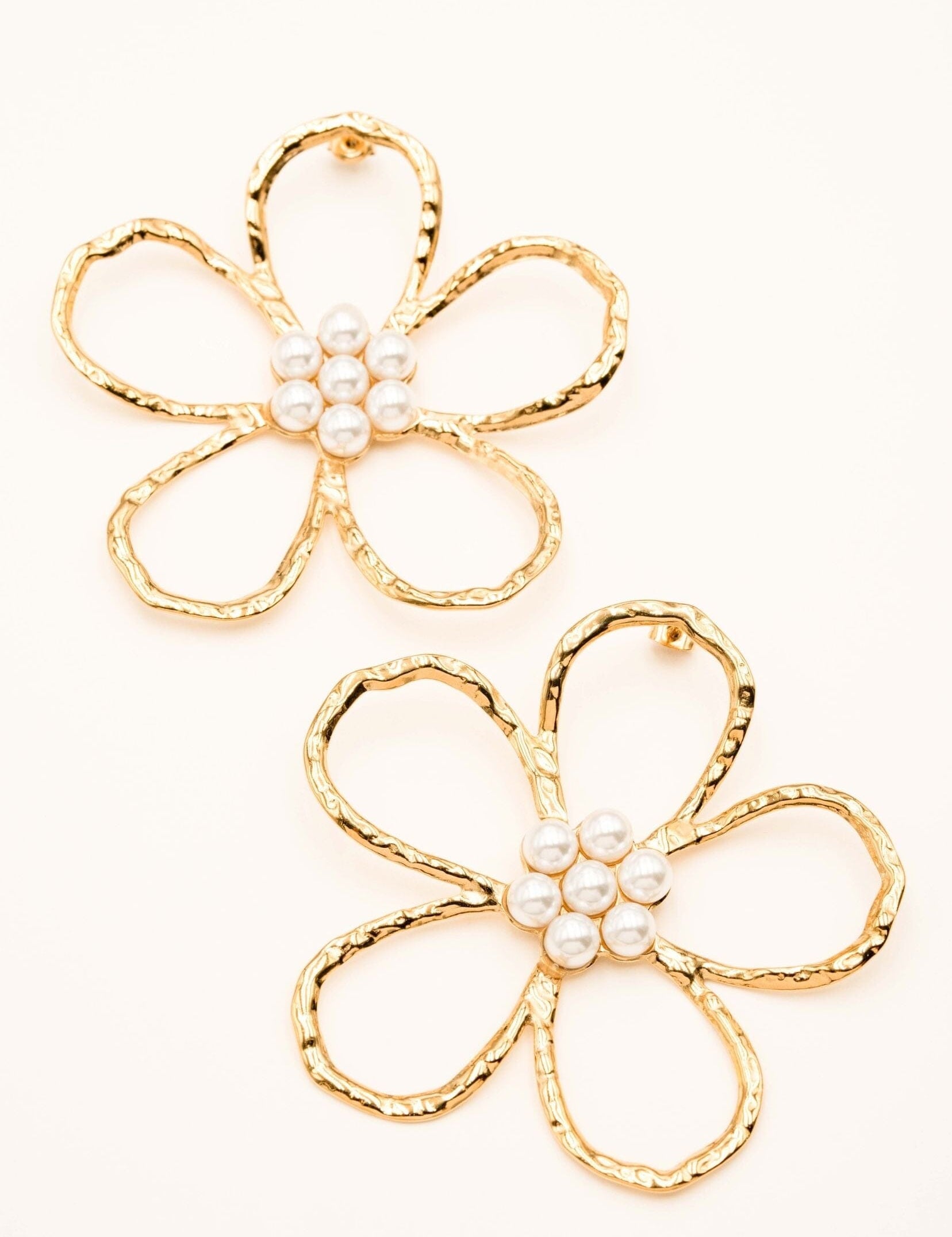 Boucles Bohm Paris - Trinity XL Boucles D'oreilles Bohm Paris Perle résine blanche 