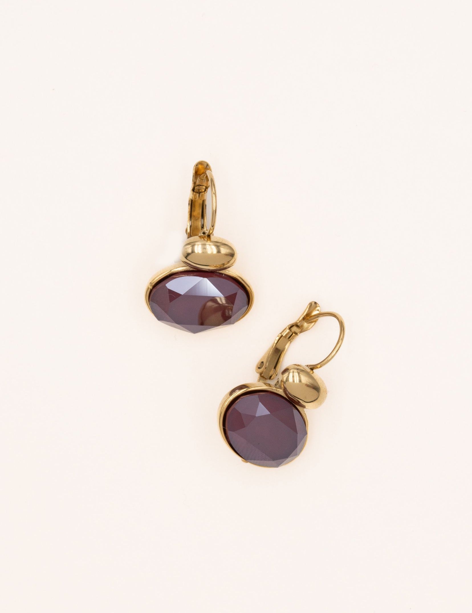 Boucles Bohm Paris - Vivine Boucles D'oreilles pendantes Bohm Paris Prune 