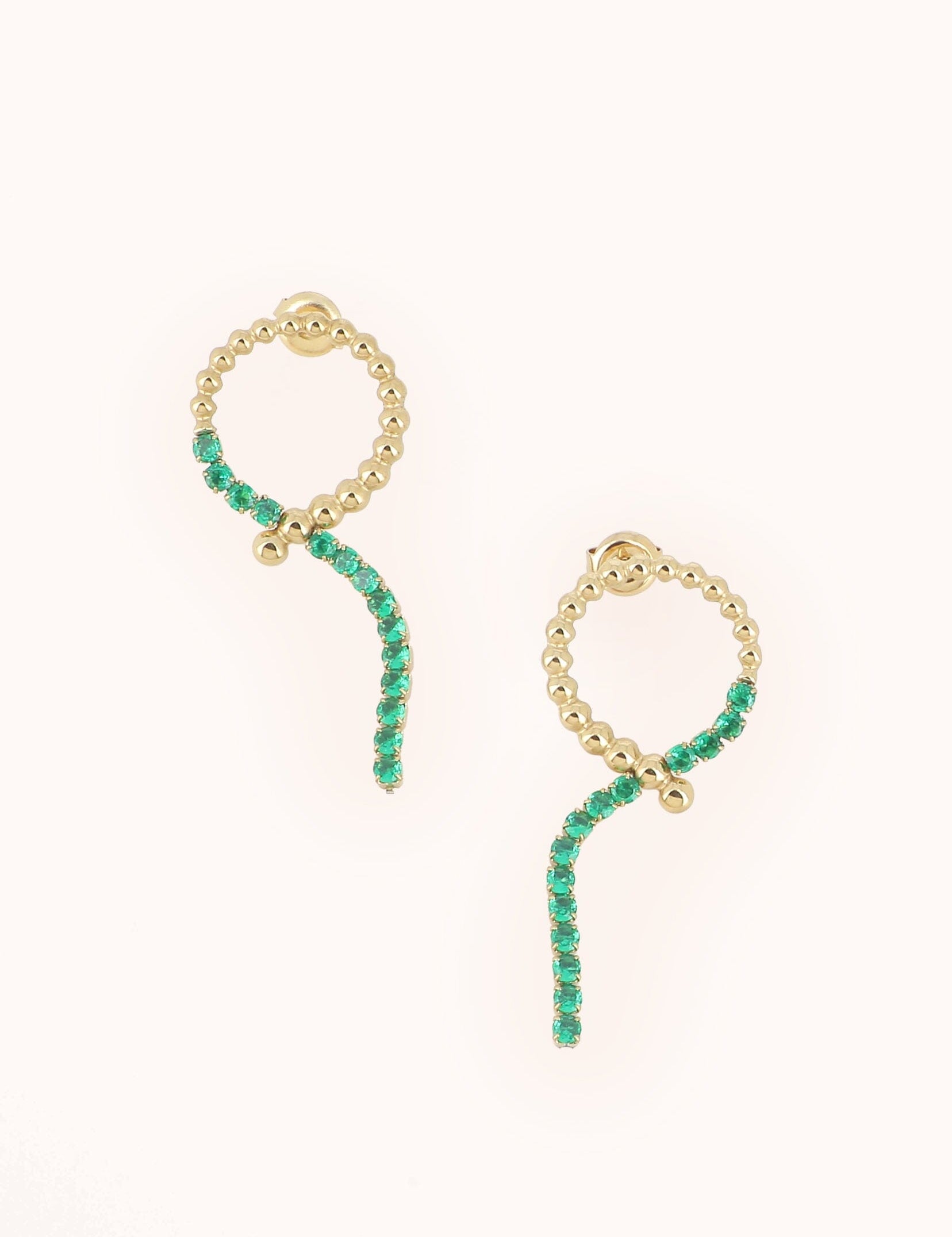 Boucles Bohm Paris - Yasmina Boucles D'oreilles Bohm Paris Emeraude 