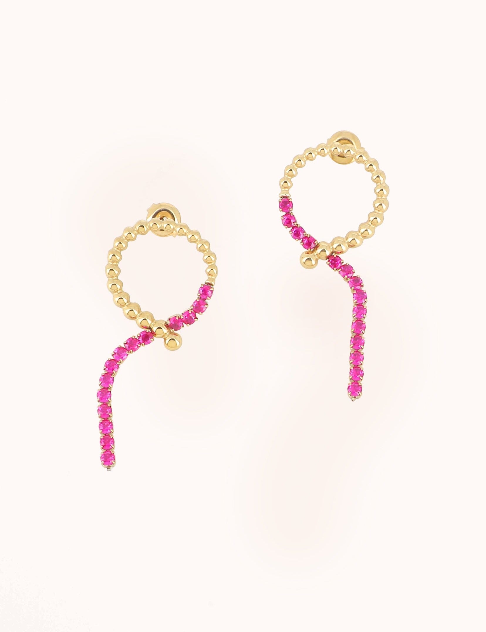 Boucles Bohm Paris - Yasmina Boucles D'oreilles Bohm Paris Rose fuchsia 