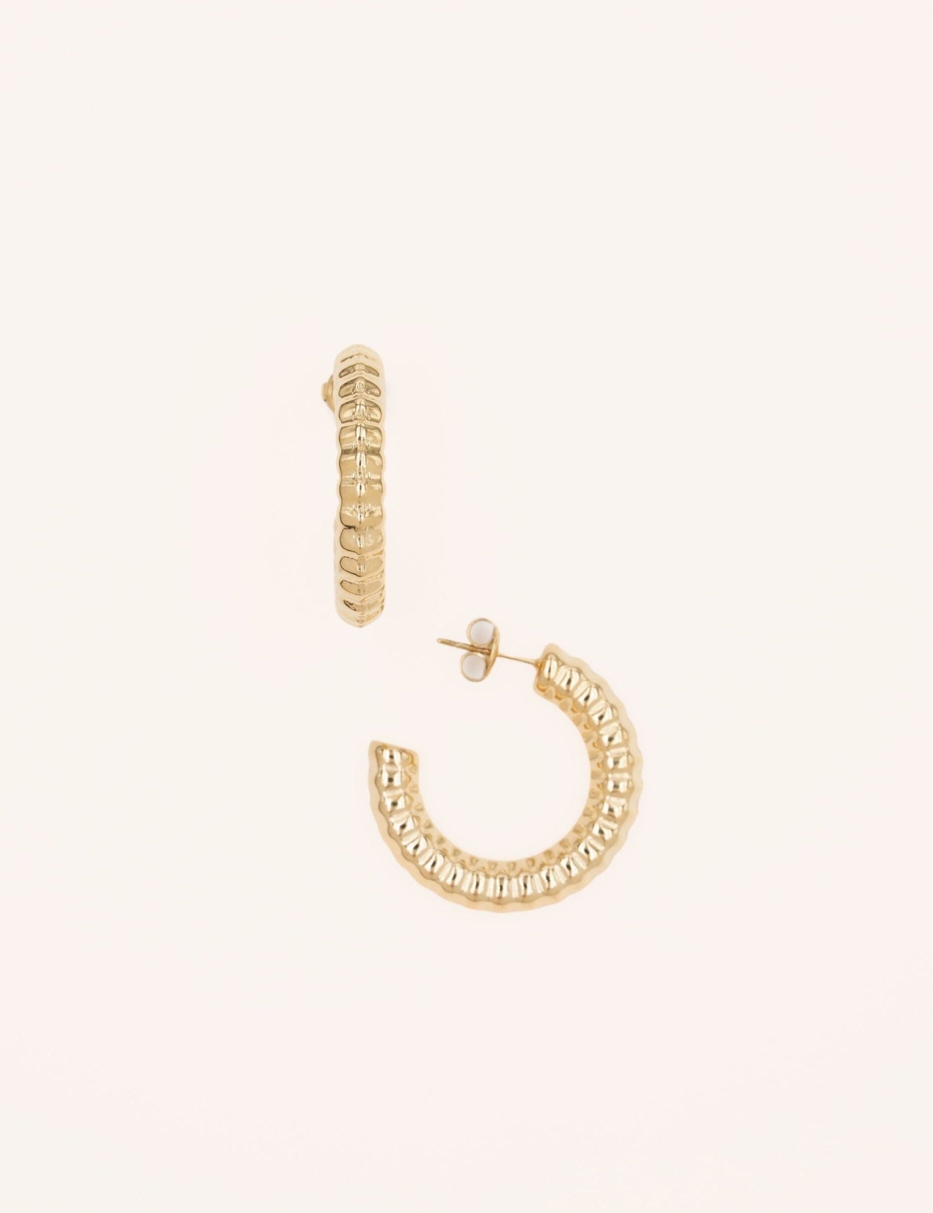Boucles Bohm Paris - Yséane Boucles d'oreilles type Créoles Bohm Paris Doré 