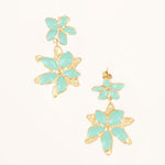 Boucles pendantes Bohm Paris - Magnolia Boucles D'oreilles Bohm Paris turquoise émail 