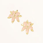 Boucles Puces Bohm Paris - Magnolia Boucles D'oreilles Bohm Paris rose pale email 