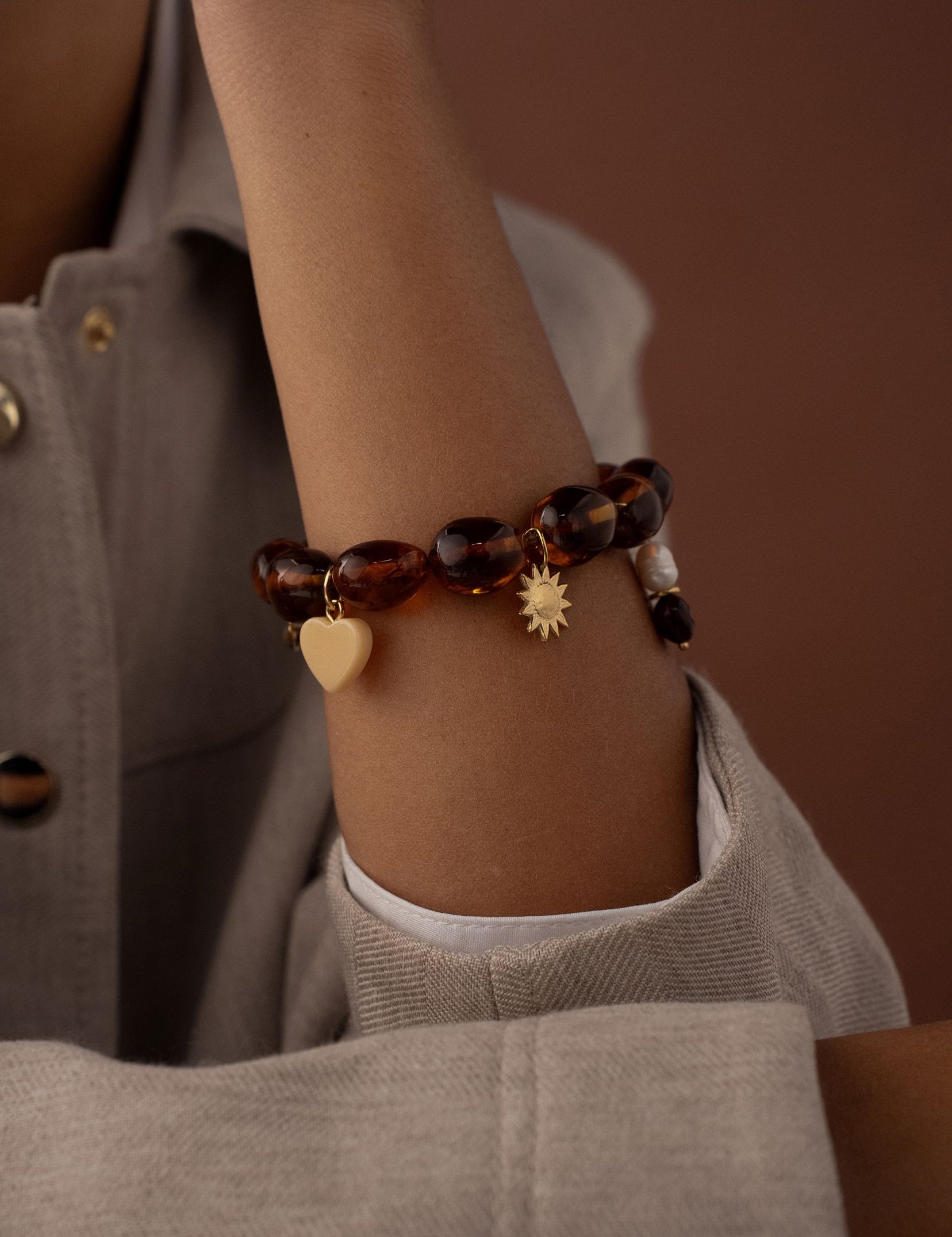 Bracelet Bohm Paris - Café Crème Bracelet Pendantifs Bohm Paris 