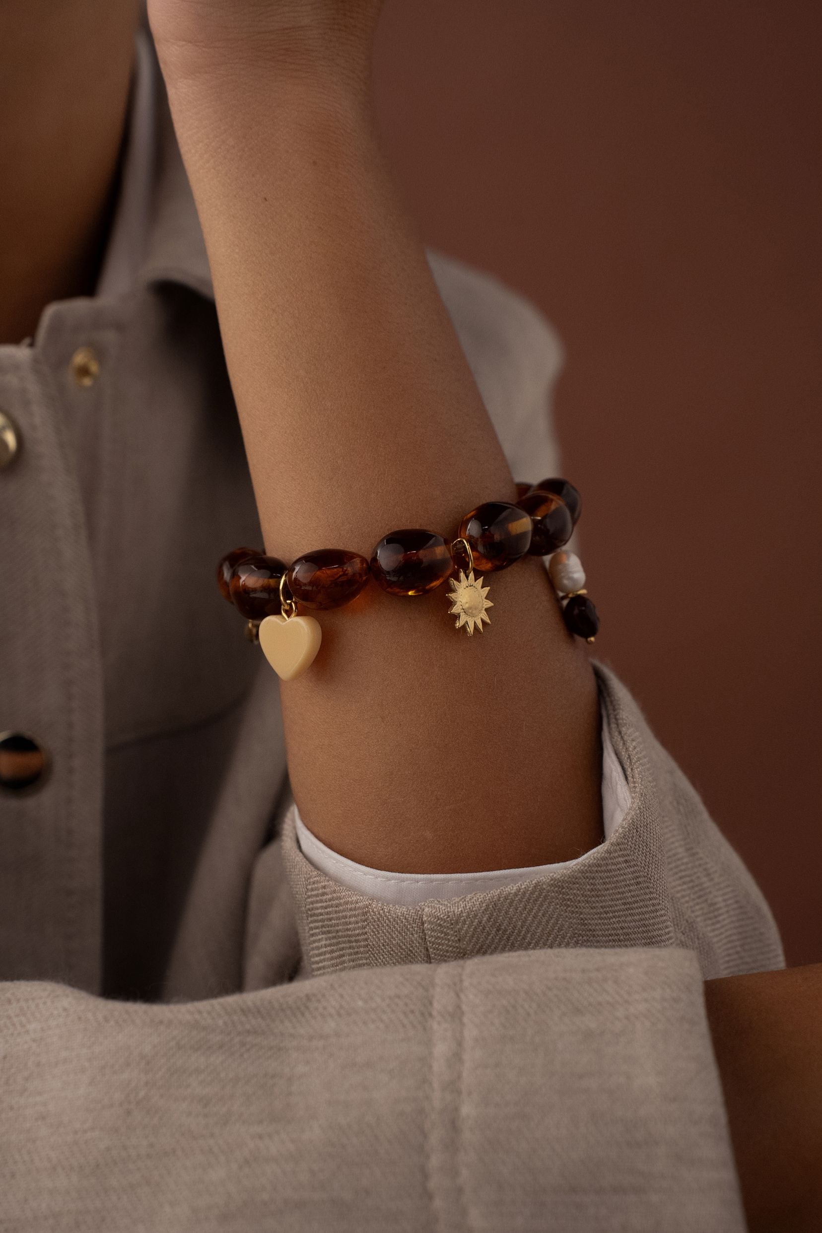 Bracelet Bohm Paris - Café Crème Bracelet Pendantifs Bohm Paris 
