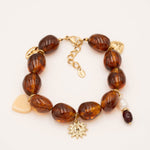 Bracelet Bohm Paris - Café Crème Bracelet Pendantifs Bohm Paris Marron 