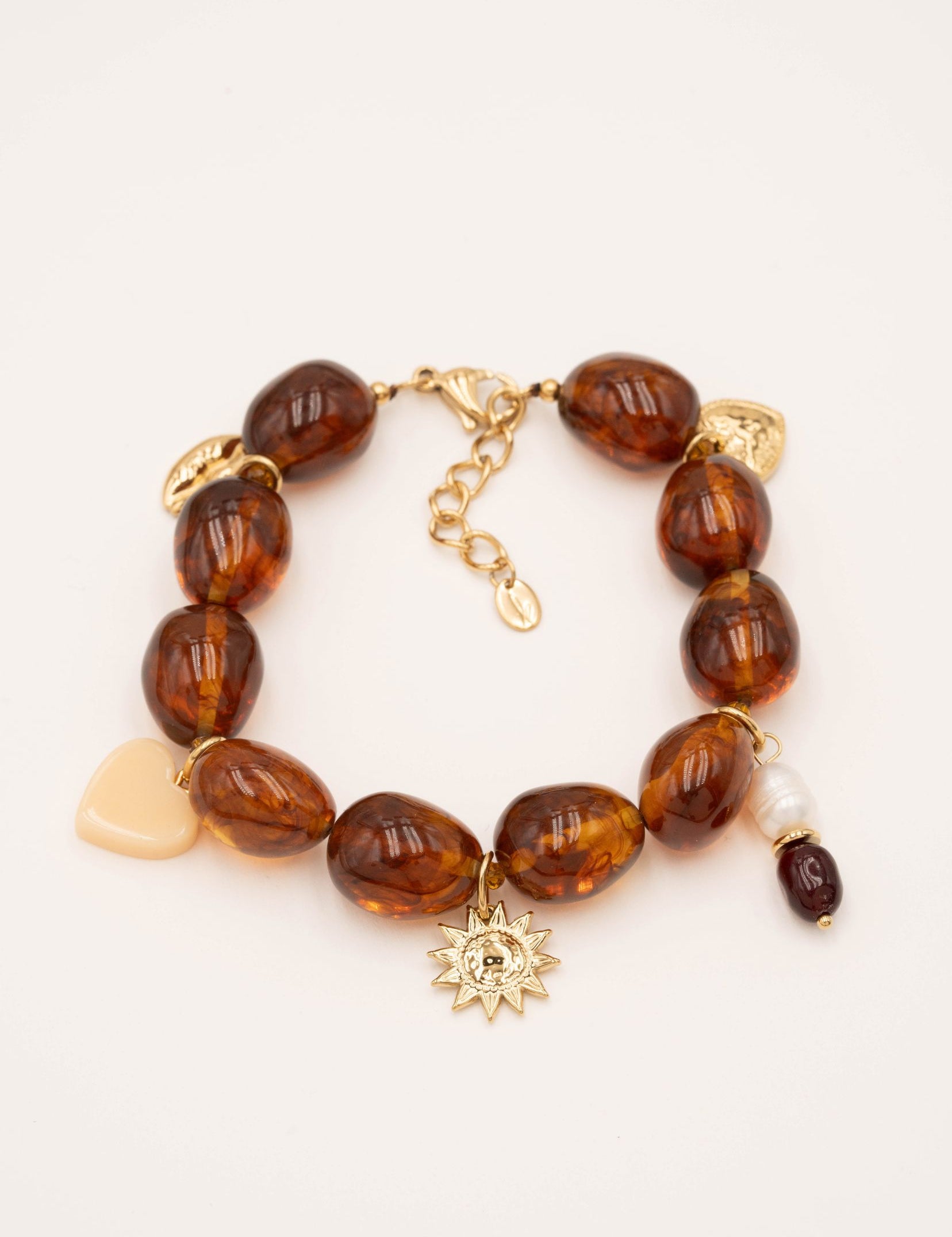 Bracelet Bohm Paris - Café Crème Bracelet Pendantifs Bohm Paris Marron 