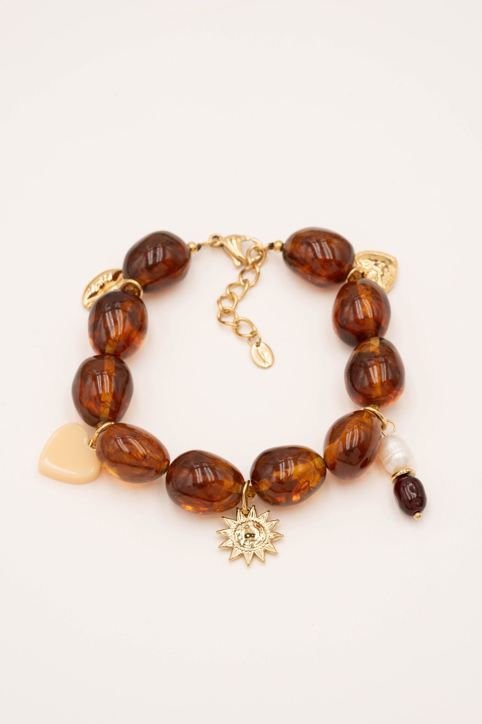 Bracelet Bohm Paris - Café Crème Bracelet Pendantifs Bohm Paris Marron 