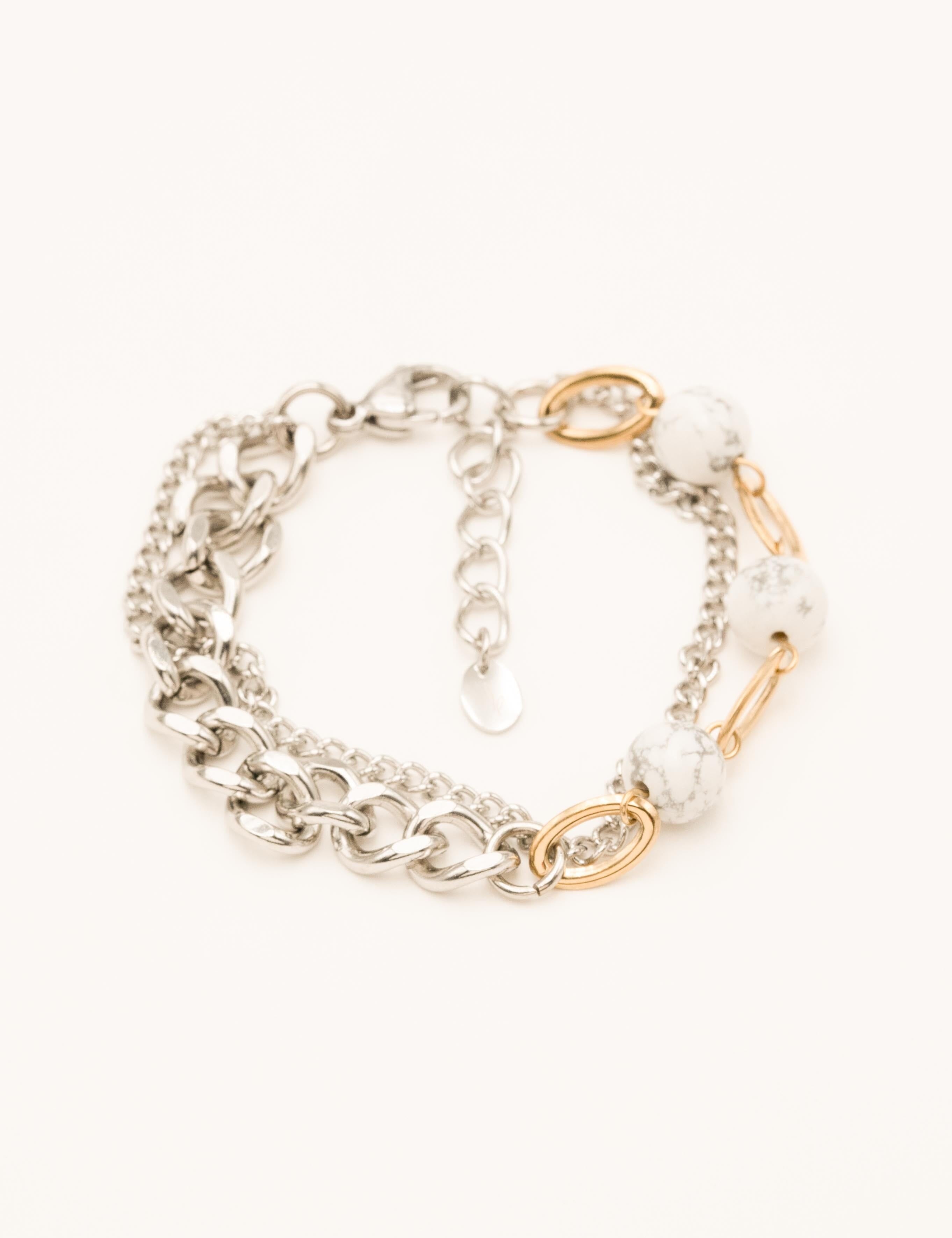 Bracelet Bohm Paris - Ezia Colliers Bohm Paris Howlite blanche 