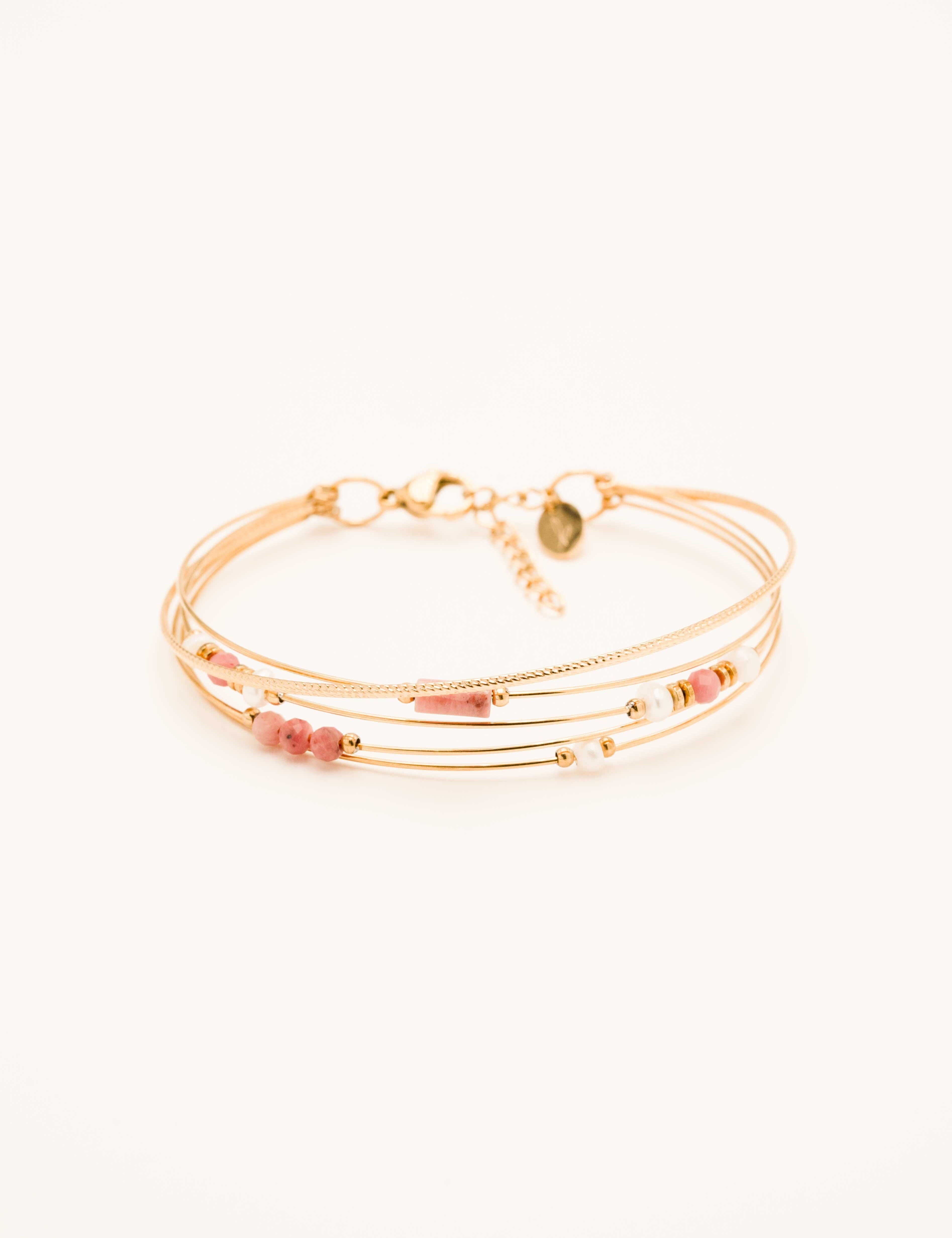 Bracelet Bohm Paris - Faye Bracelets Bohm Paris Rhodonite/ Perle d'eau douce 