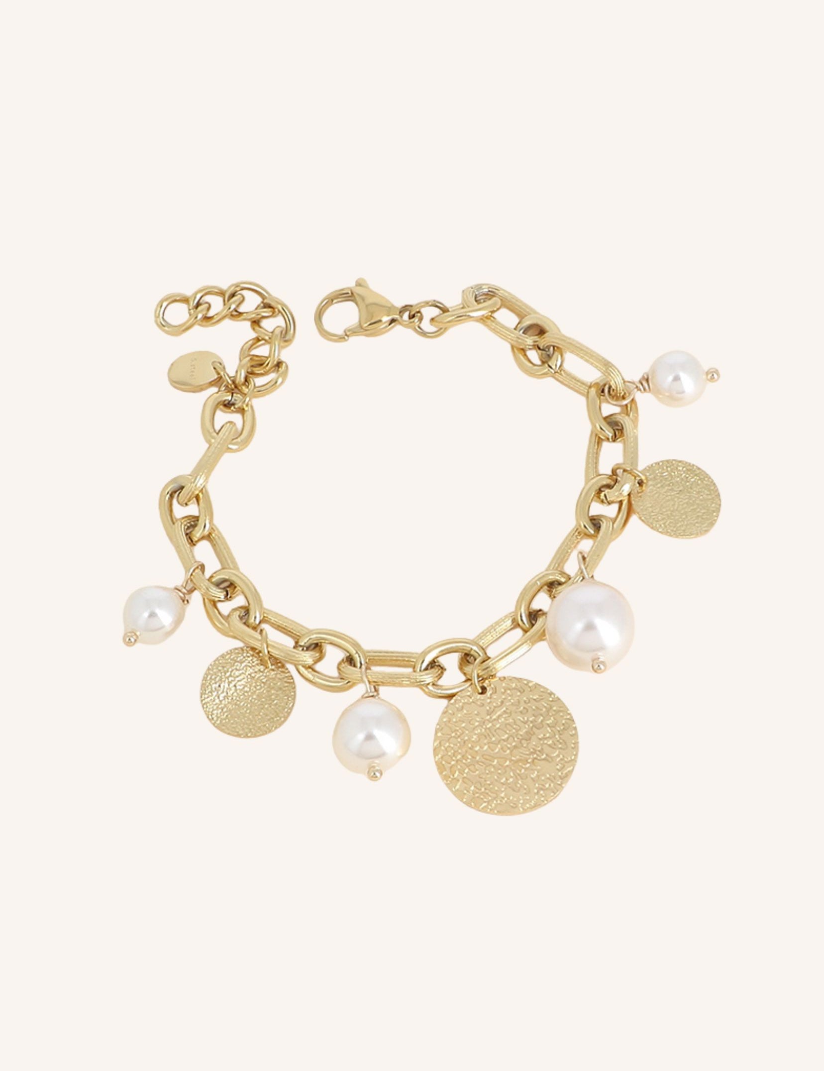 Bracelet Bohm Paris - Mocha Bracelet Pendantifs Bohm Paris Perle de resine blanche 