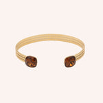 Bracelet Jonc Bohm Paris - Phoebe doré Bracelets Bohm Paris Marron foncé 