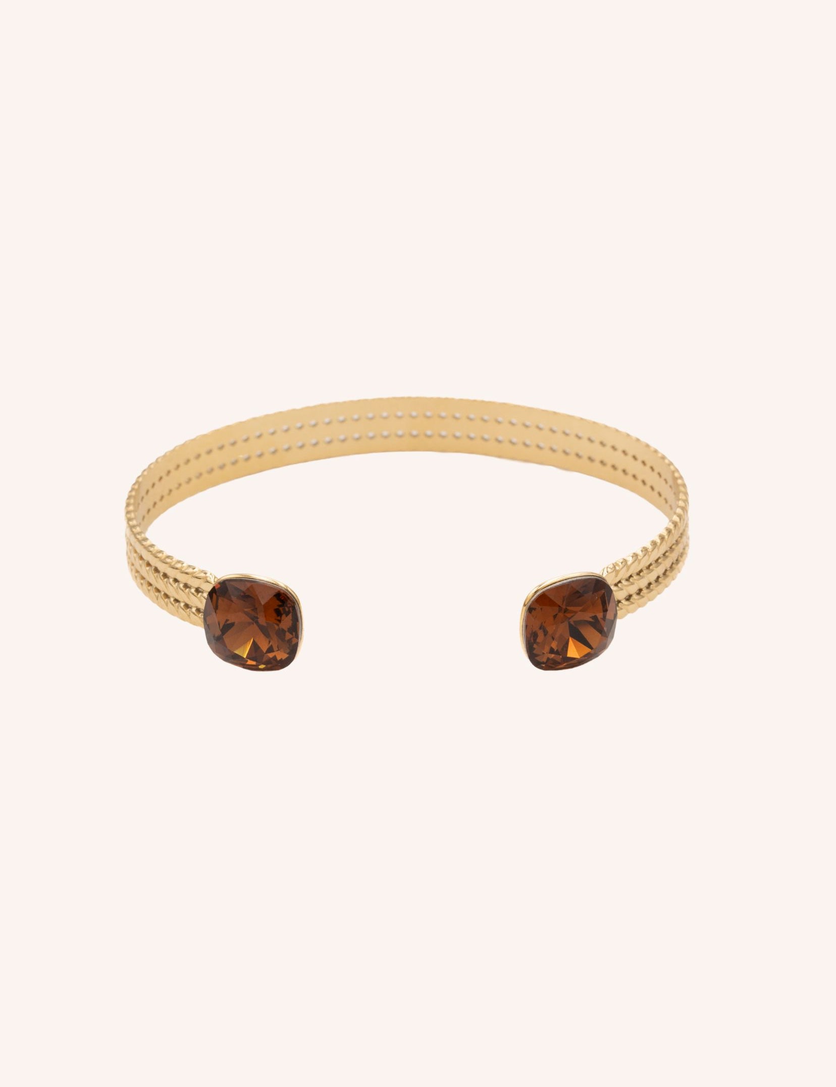 Bracelet Jonc Bohm Paris - Phoebe doré Bracelets Bohm Paris Marron foncé 