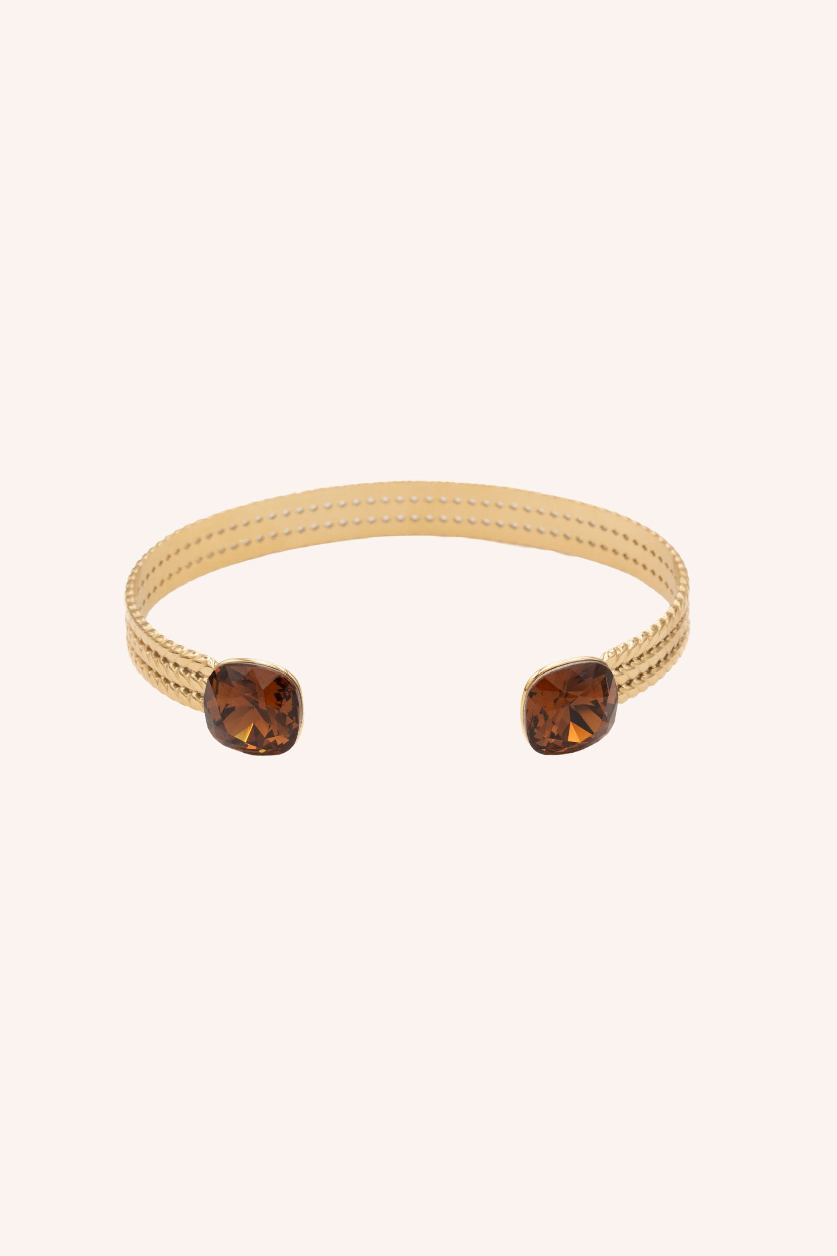 Bracelet Jonc Bohm Paris - Phoebe doré Bracelets Bohm Paris Marron foncé 