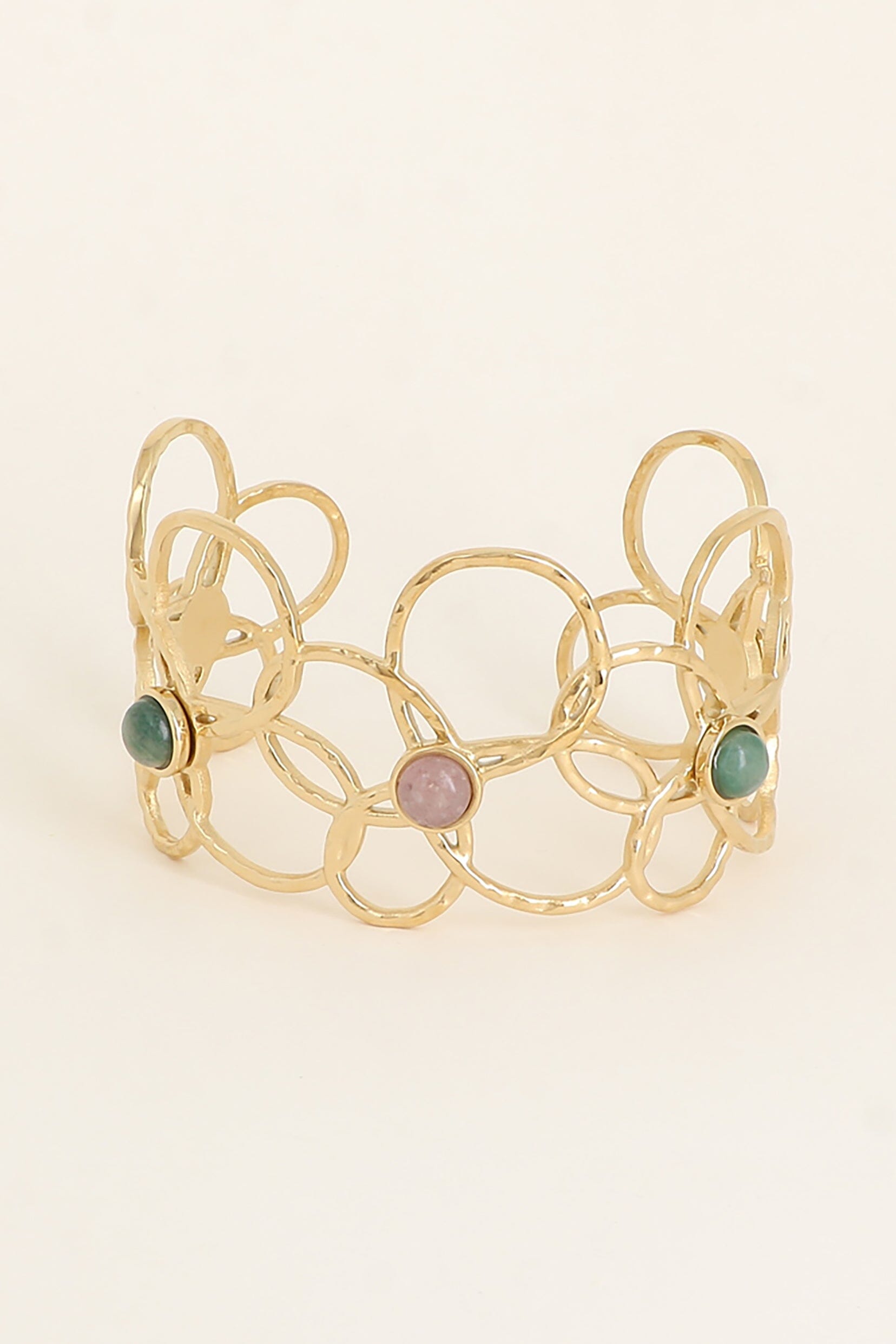 Bracelet Jonc Bohm Paris - Zinia Bracelet jonc Bohm Paris Quartz Fraise 