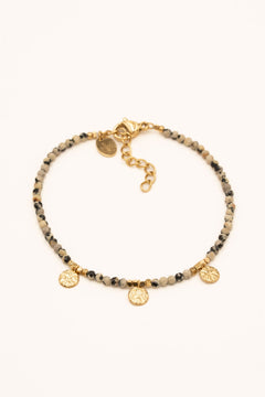 Bracelets Bohm Paris - Constance Bracelet à fil Bohm Paris Jaspe Dalmatien 